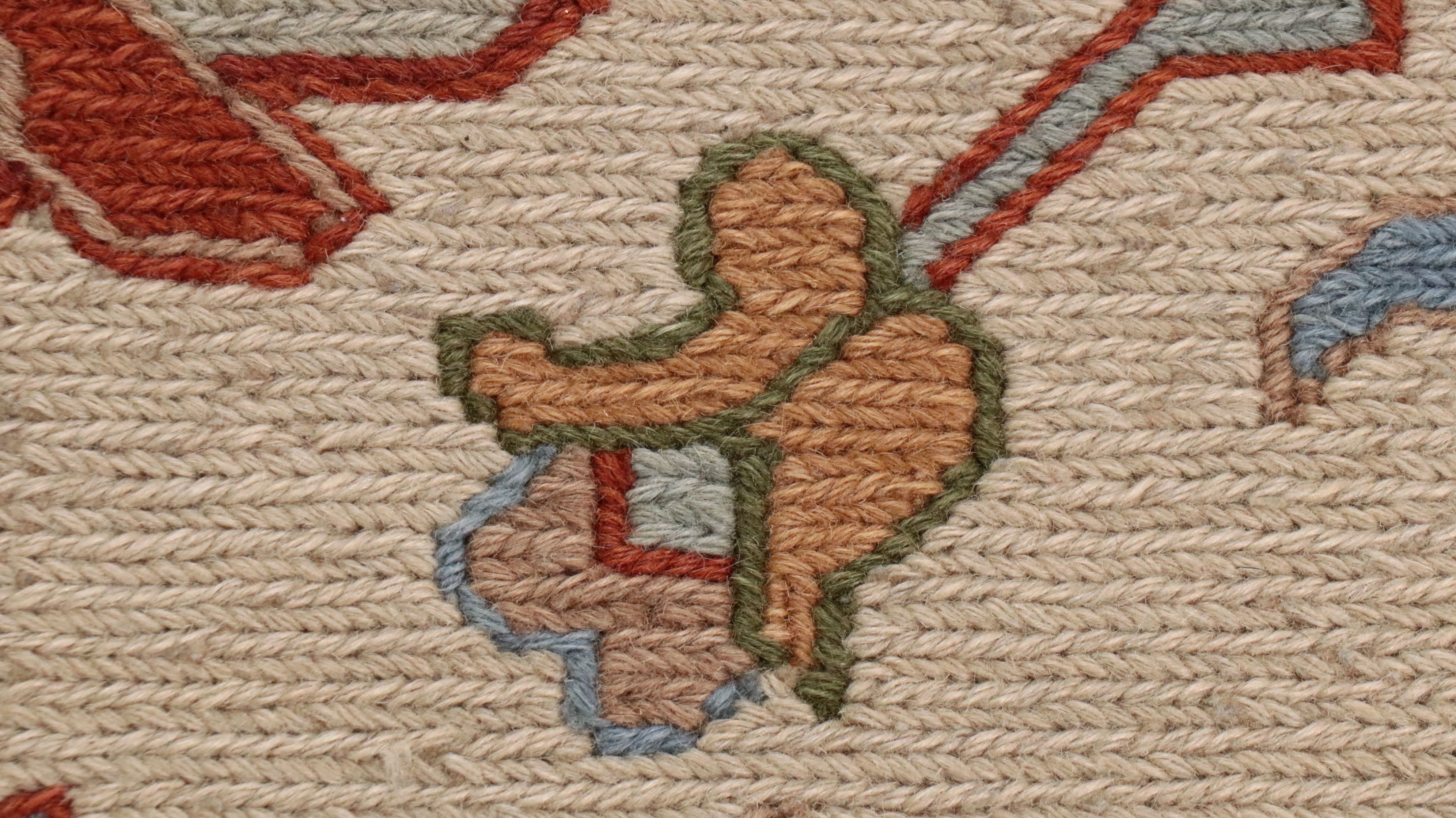 10' x 14'2 Hand-Knotted Indian Soumak Room-Sized Rug