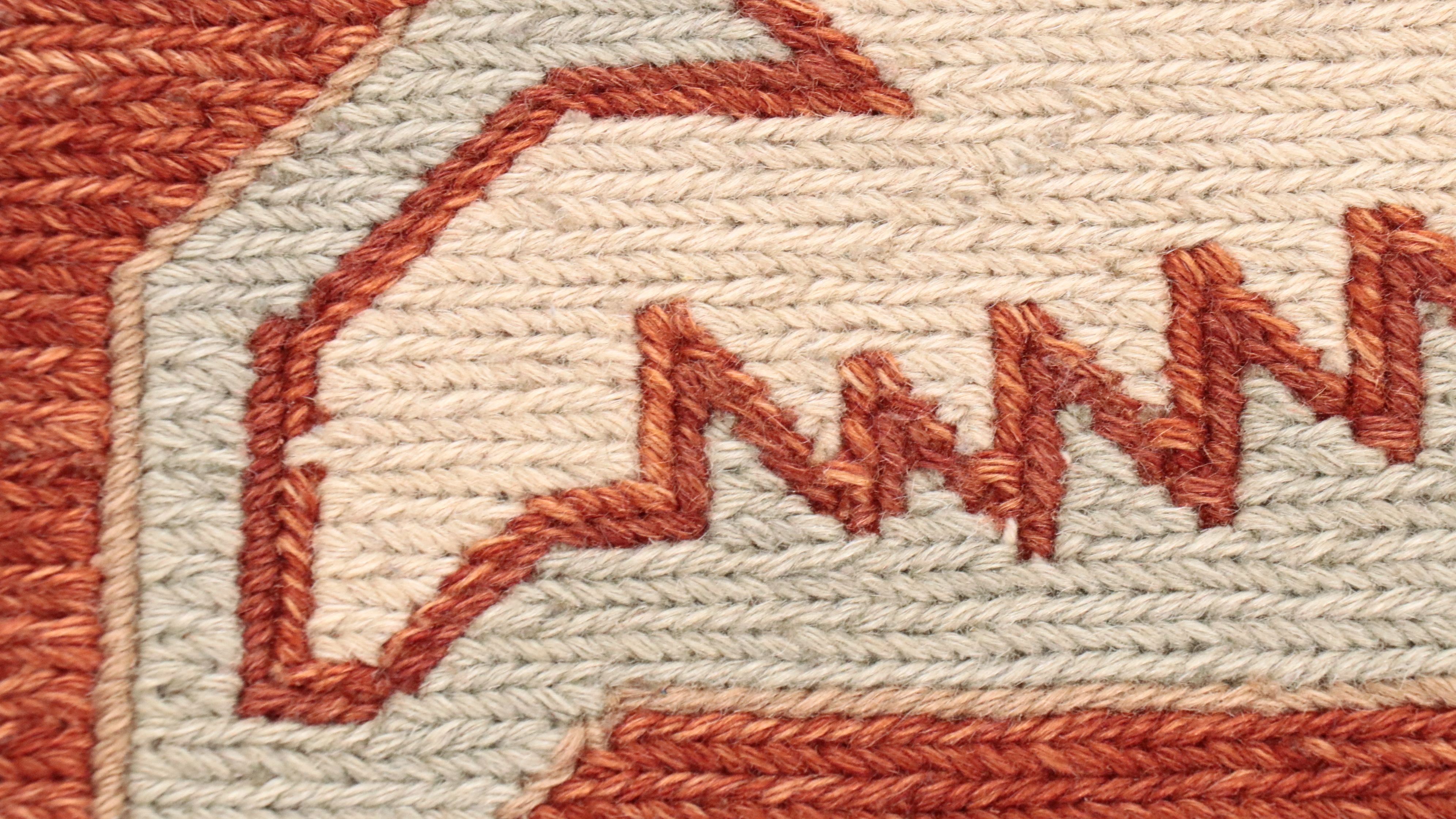 10' x 14'2 Hand-Knotted Indian Soumak Room-Sized Rug