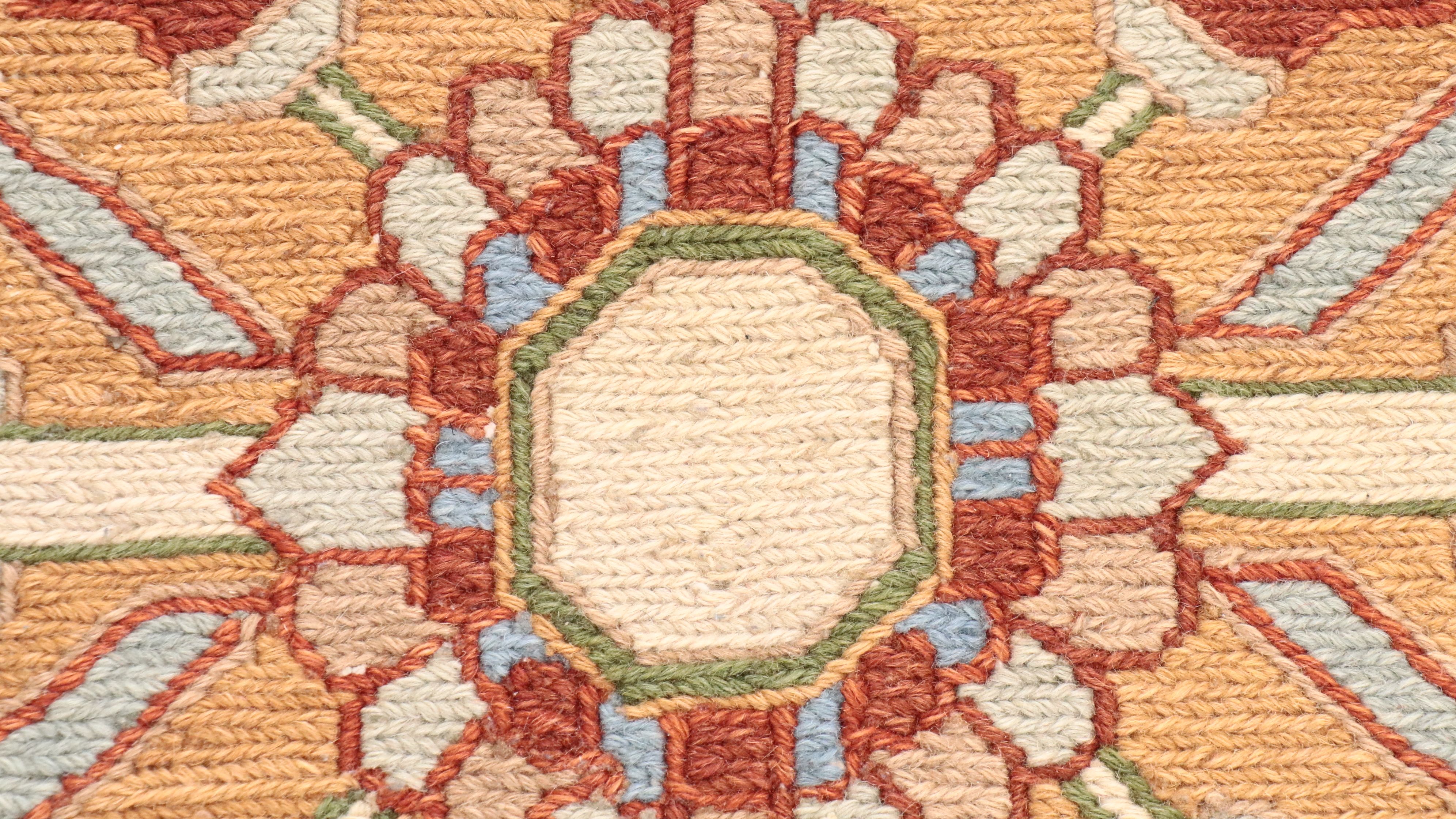 10' x 14'2 Hand-Knotted Indian Soumak Room-Sized Rug