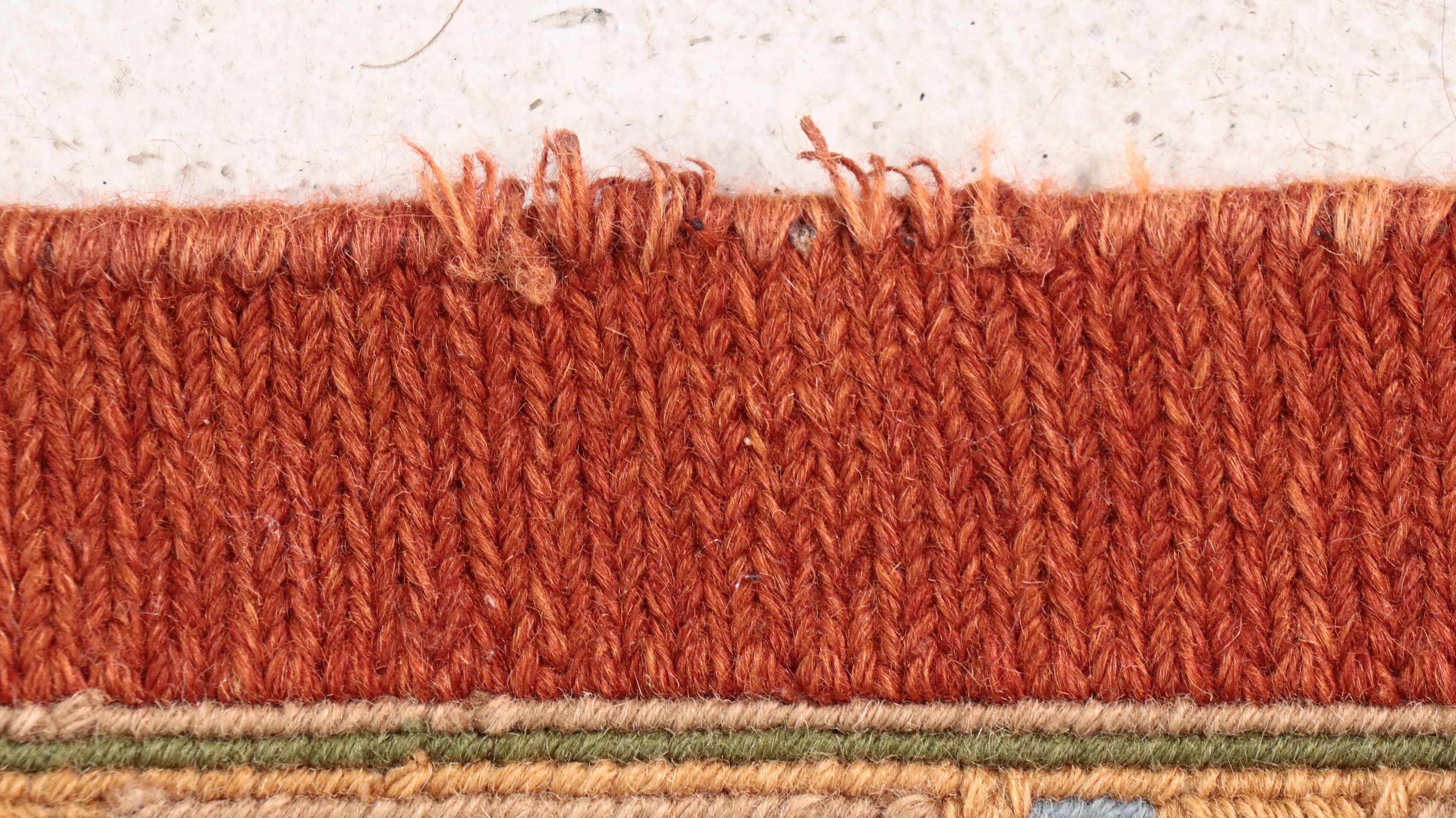 10' x 14'2 Hand-Knotted Indian Soumak Room-Sized Rug