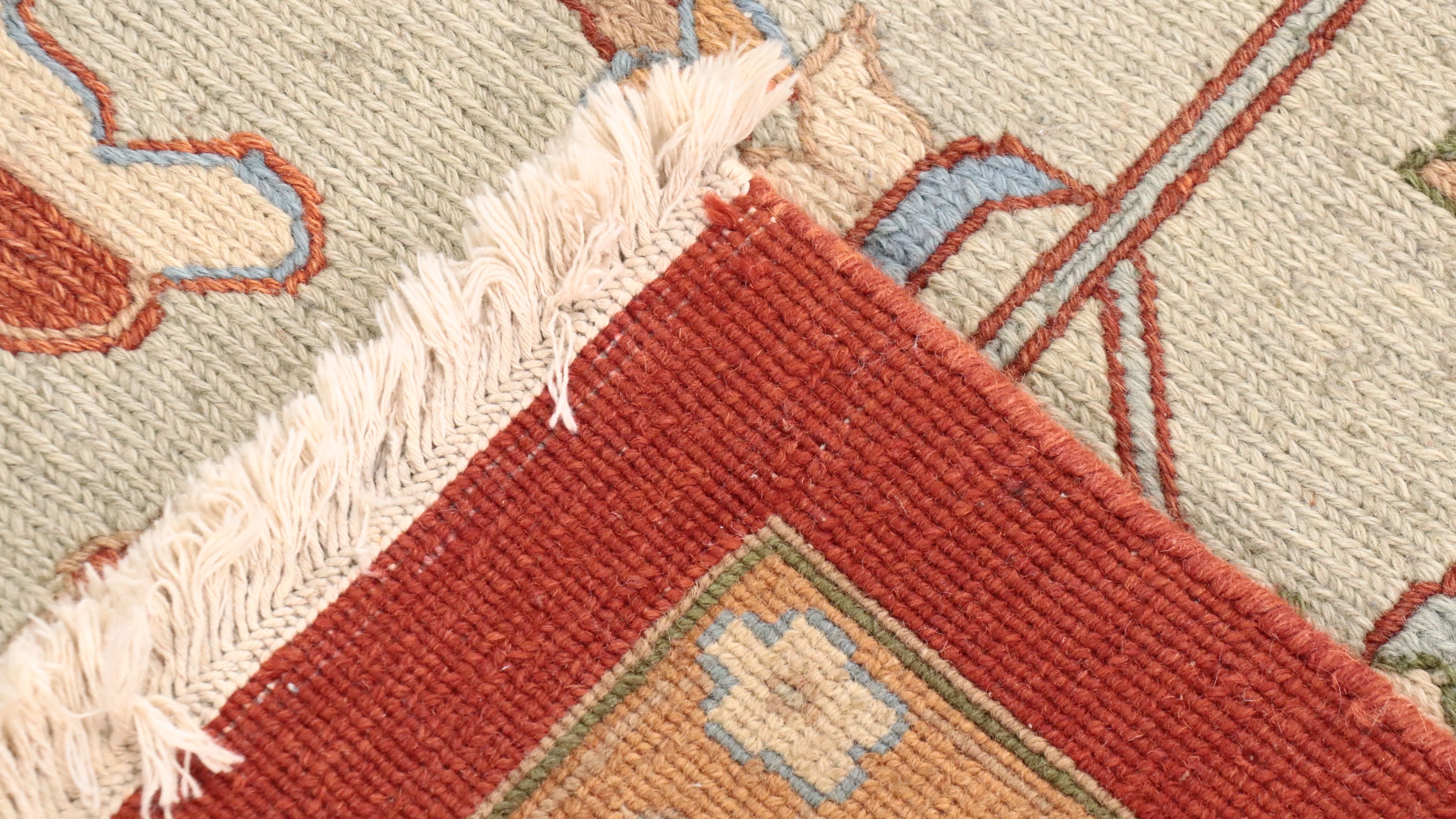 10' x 14'2 Hand-Knotted Indian Soumak Room-Sized Rug