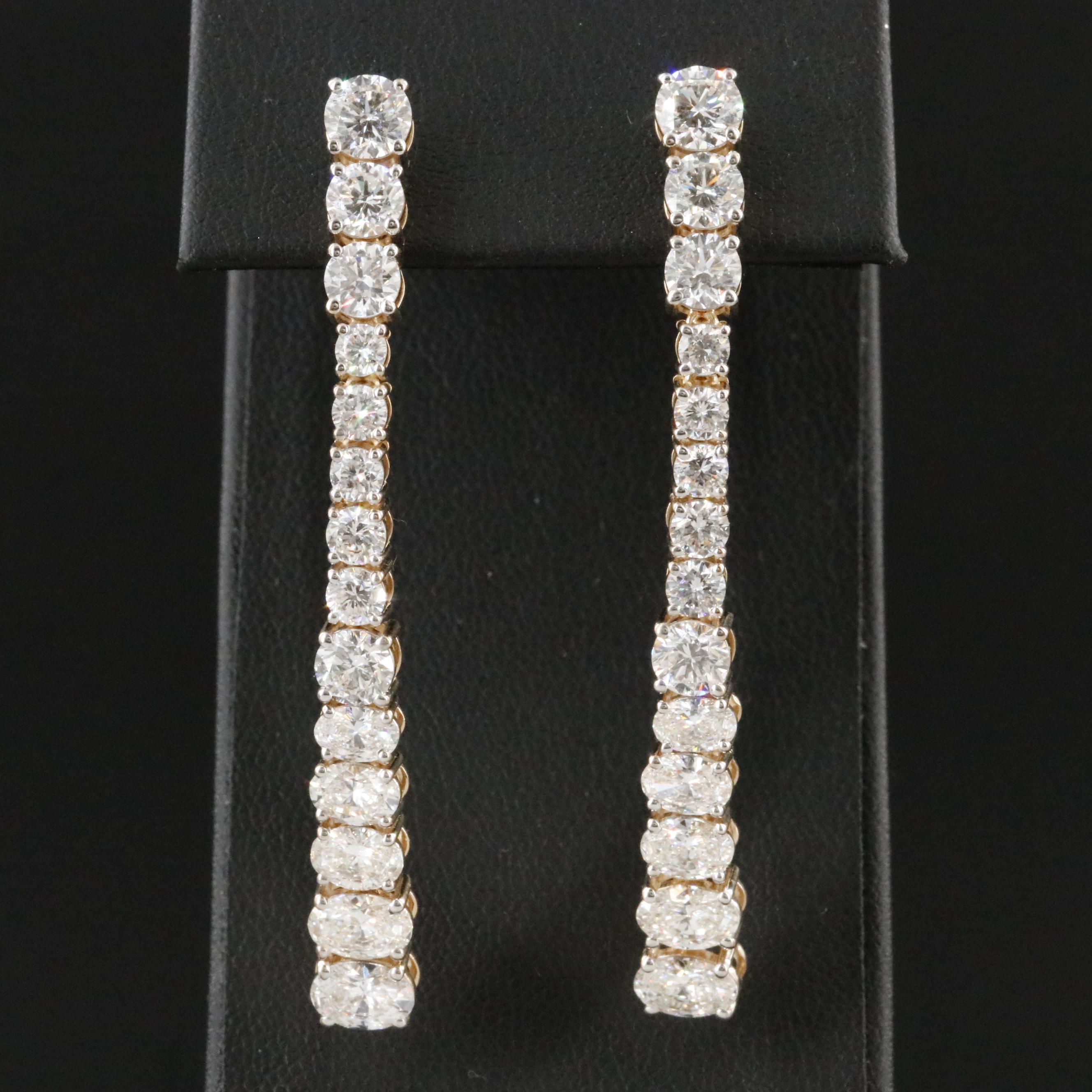 14K 8.12 CTW Lab Grown Diamond Drop Earrings