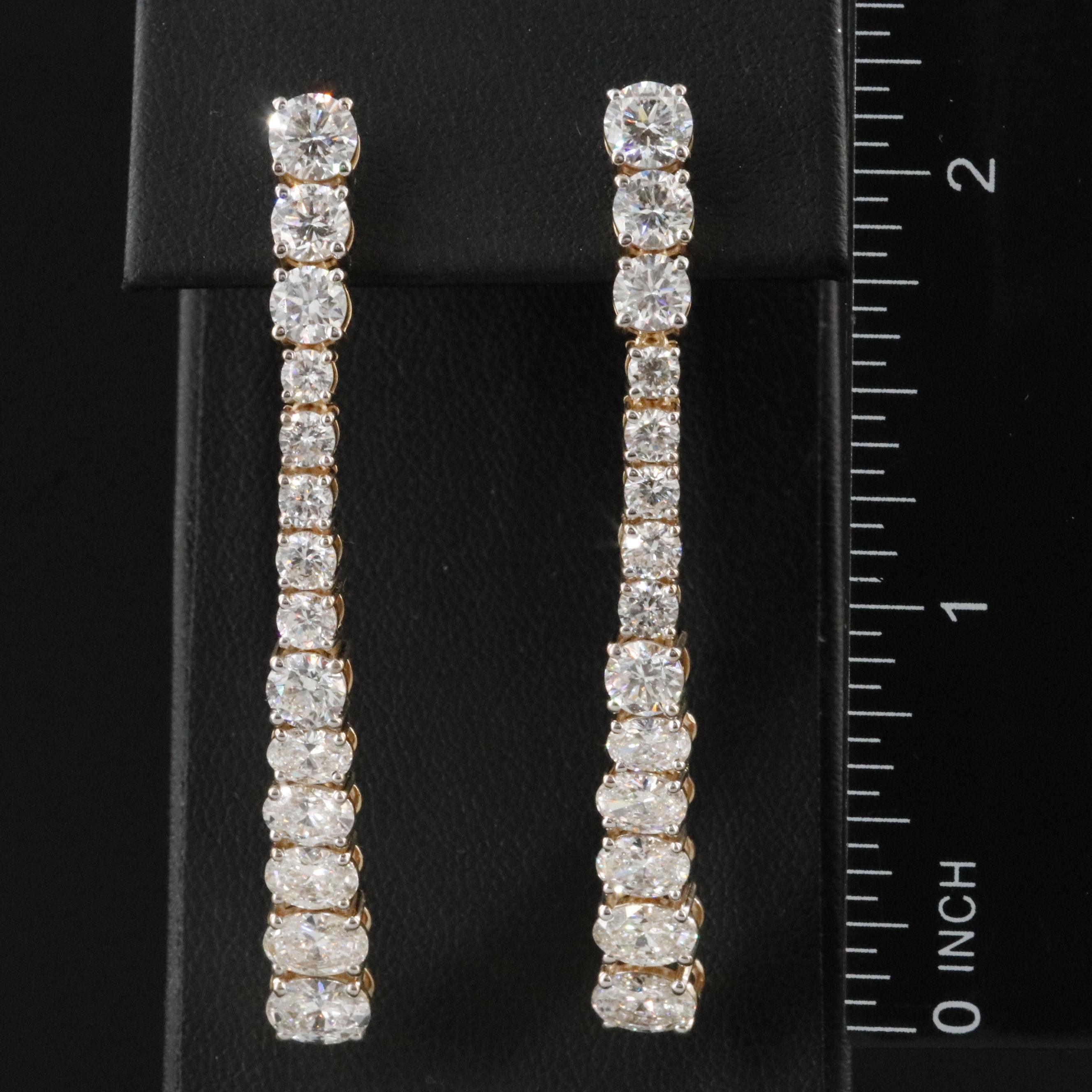 14K 8.12 CTW Lab Grown Diamond Drop Earrings