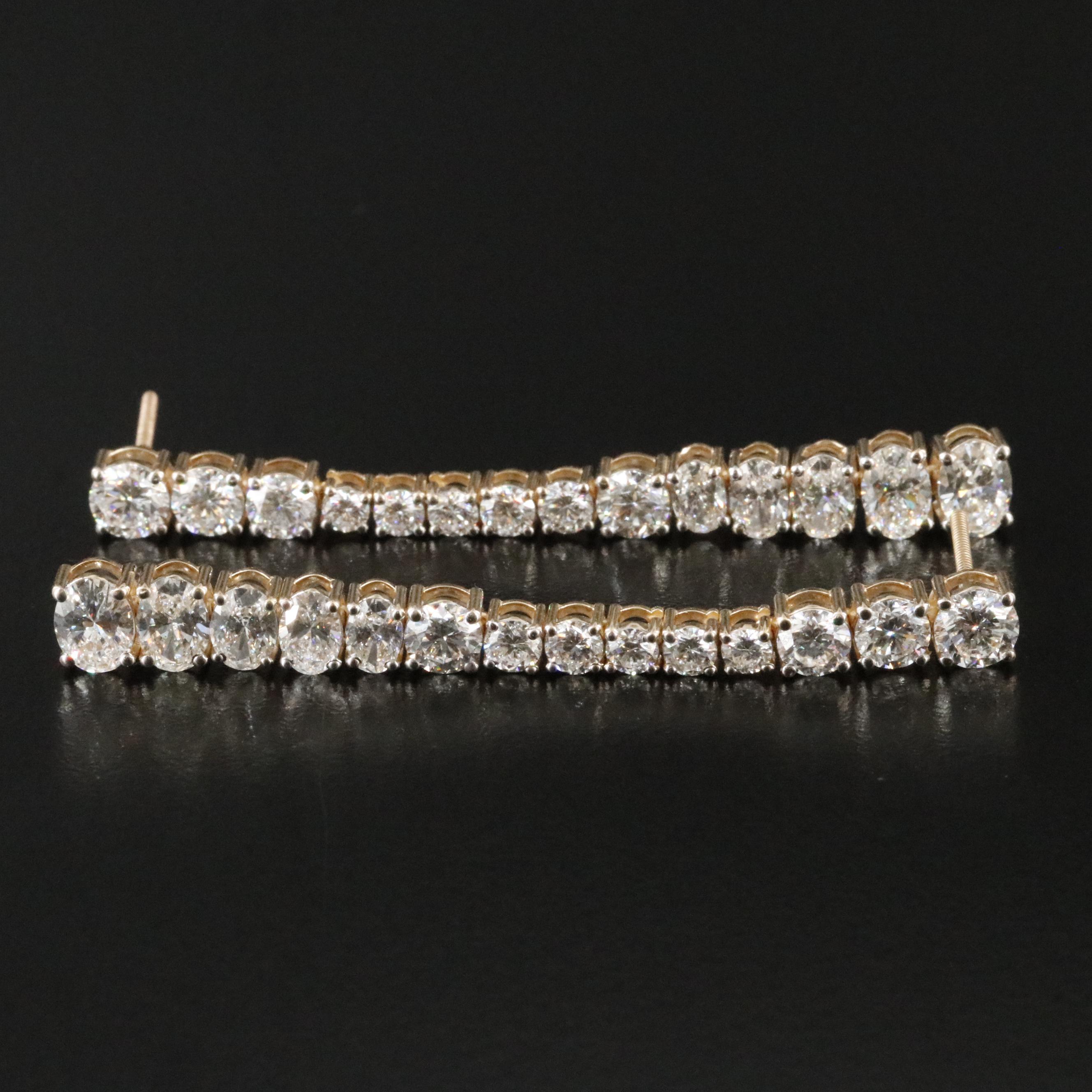 14K 8.12 CTW Lab Grown Diamond Drop Earrings