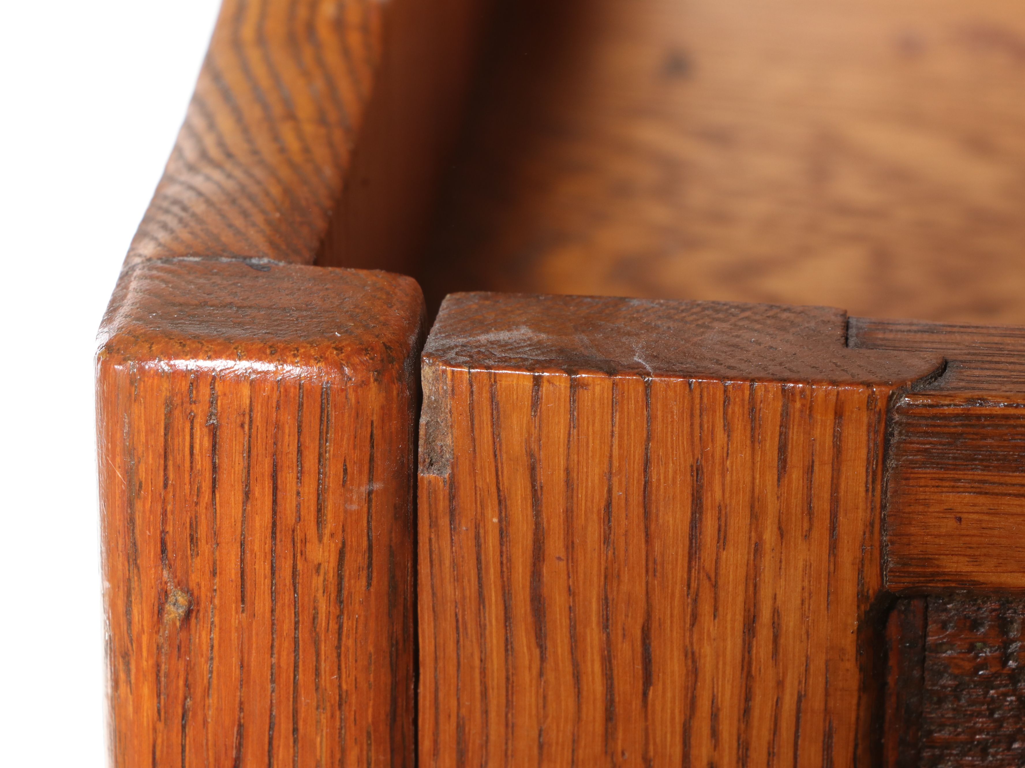 American Late Victorian Art Nouveau Style Carved Oak Secretary Bookcase