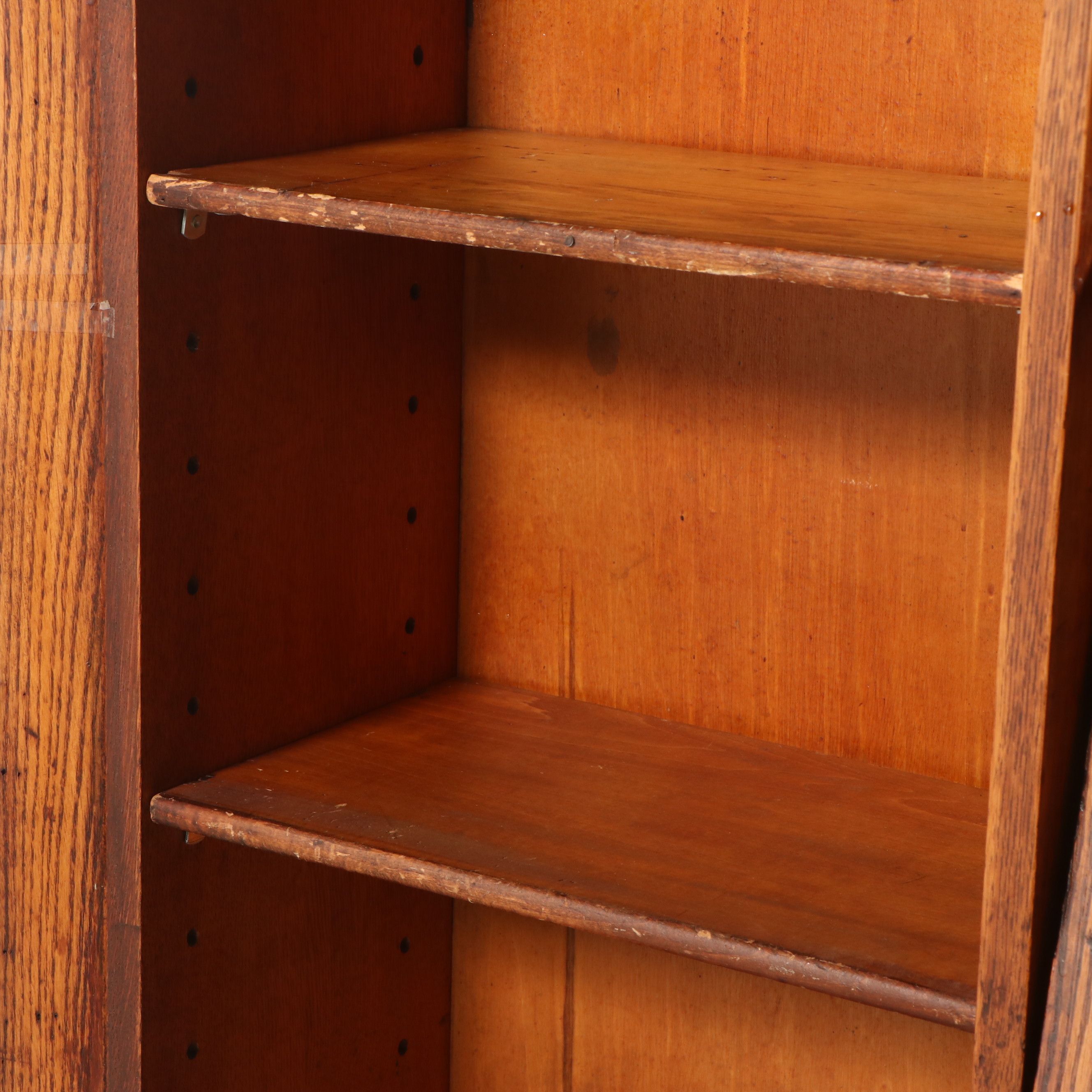 American Late Victorian Oak Secretary Bookcase, Early 20th Century