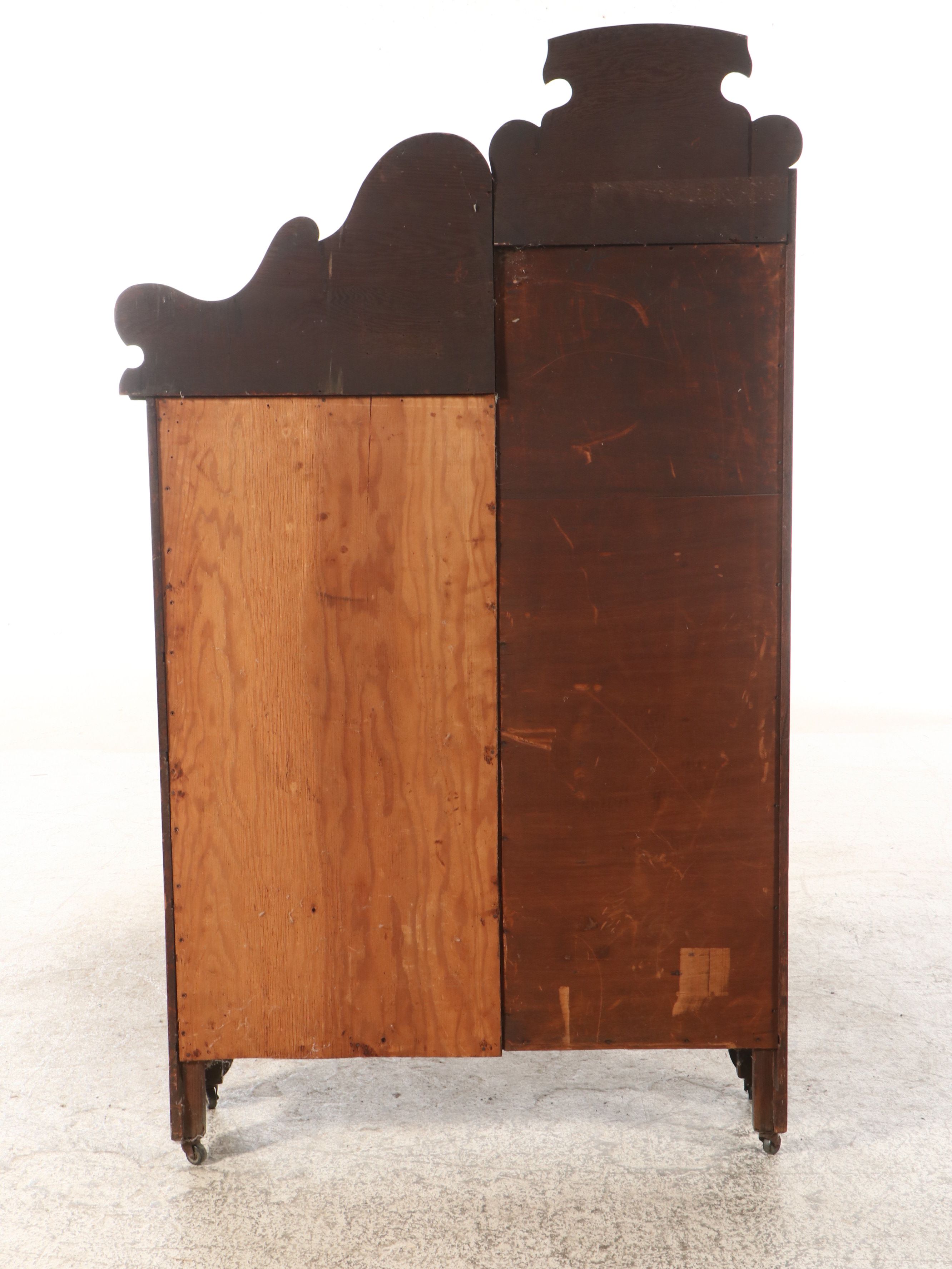 American Late Victorian Oak Secretary Bookcase, Early 20th Century