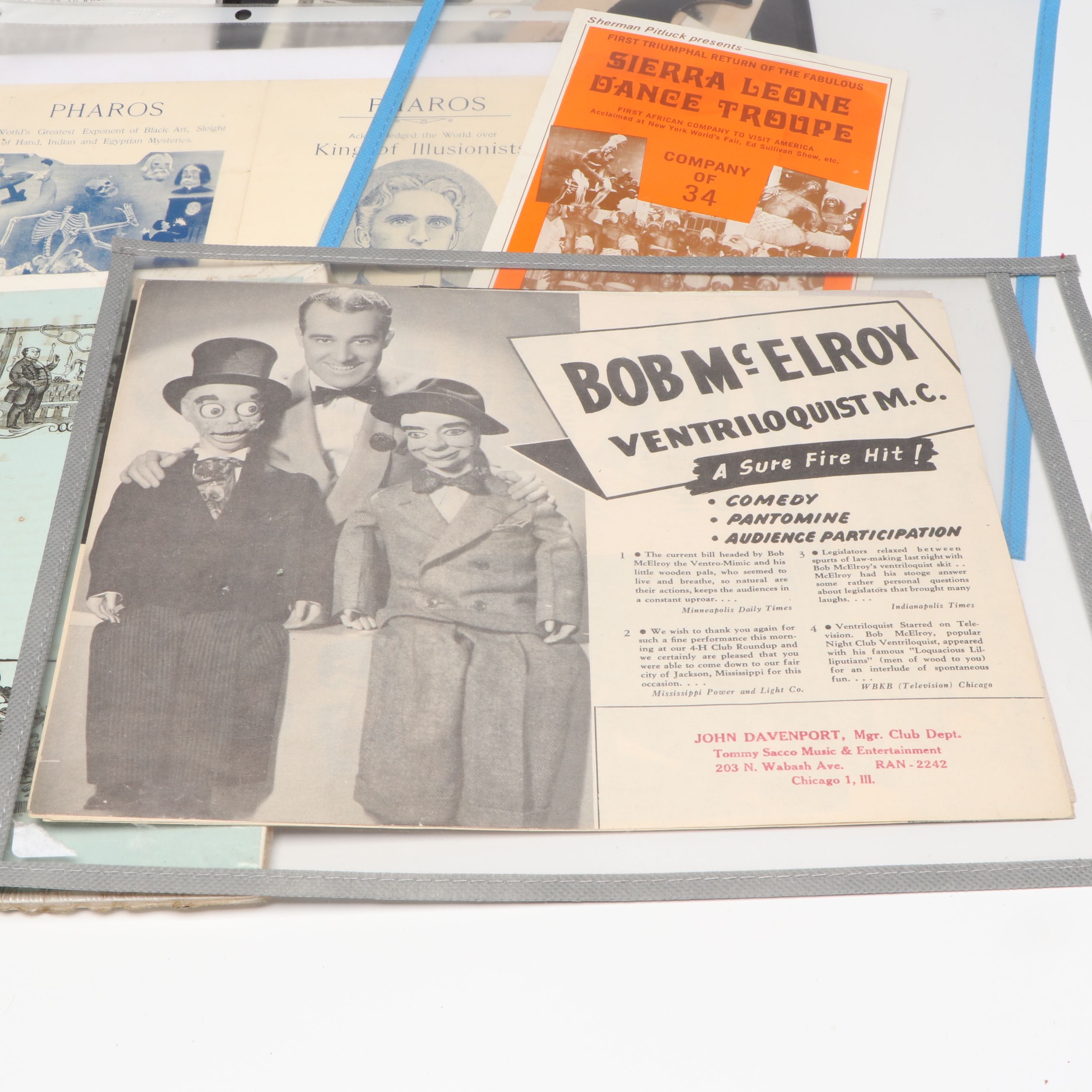 Pharos, Prof. De La Mano with Other Flyers, Photographs and More Ephemera