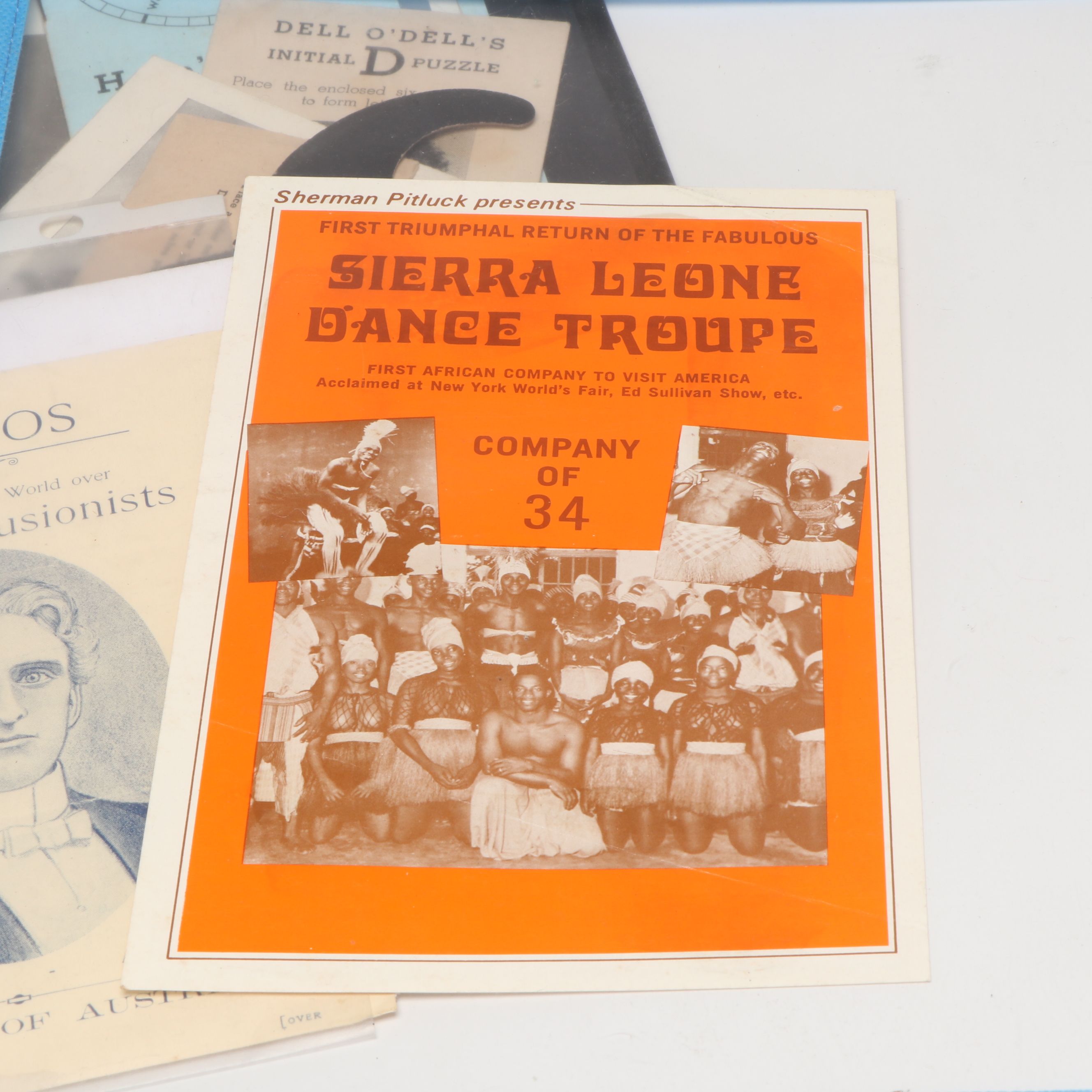 Pharos, Prof. De La Mano with Other Flyers, Photographs and More Ephemera