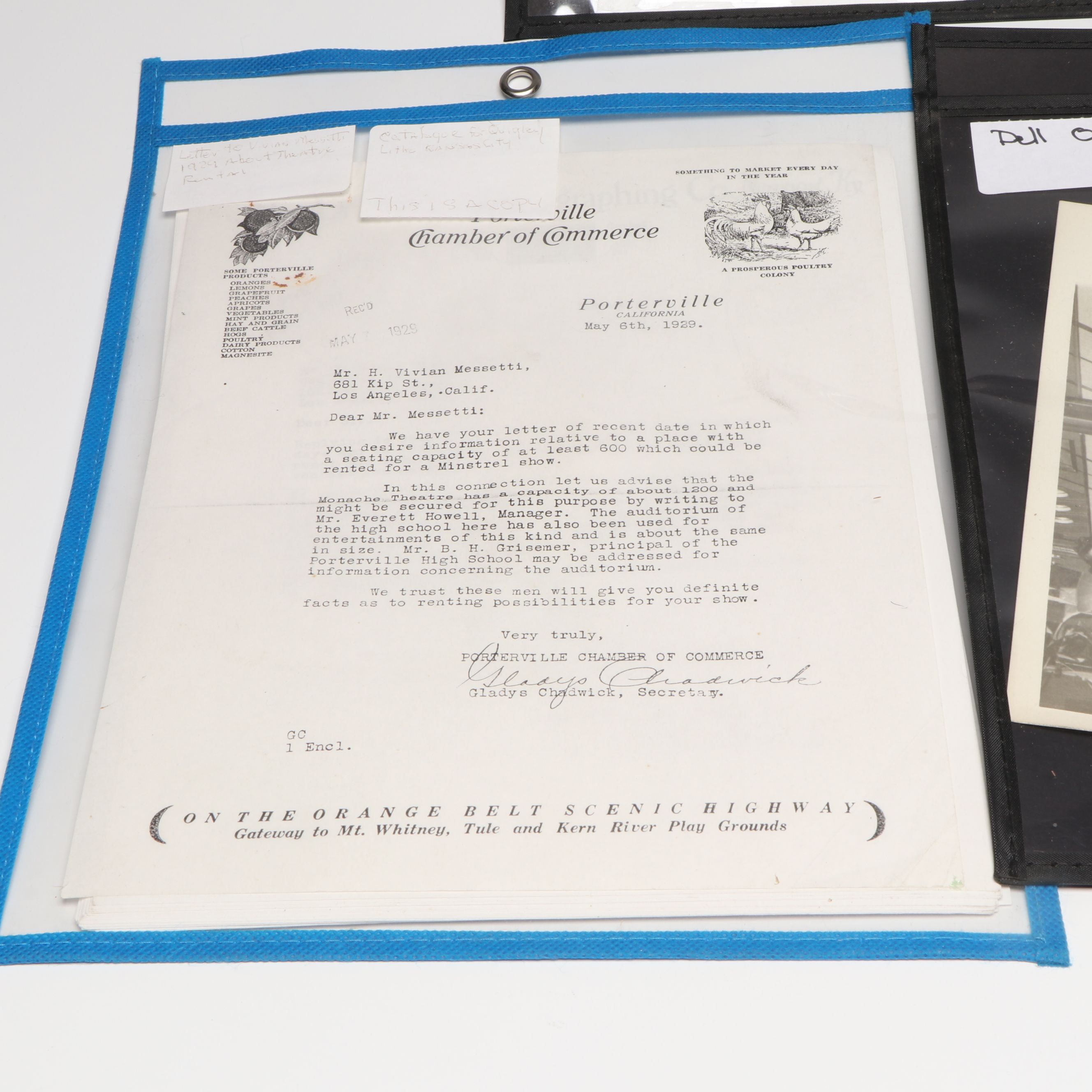 Pharos, Prof. De La Mano with Other Flyers, Photographs and More Ephemera