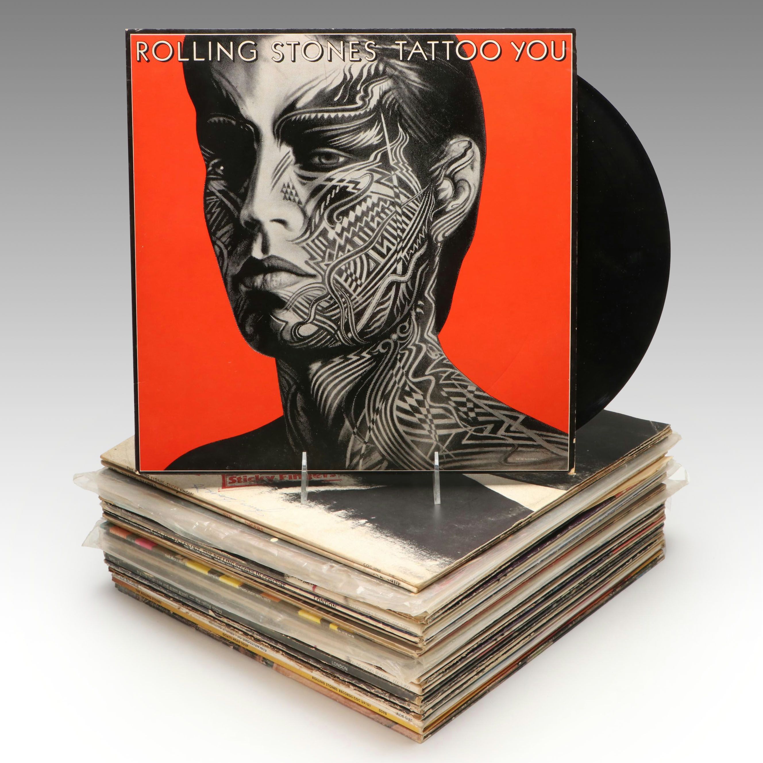 The Rolling Stones Vinyl Record Albums Featuring "Sticky Fingers"