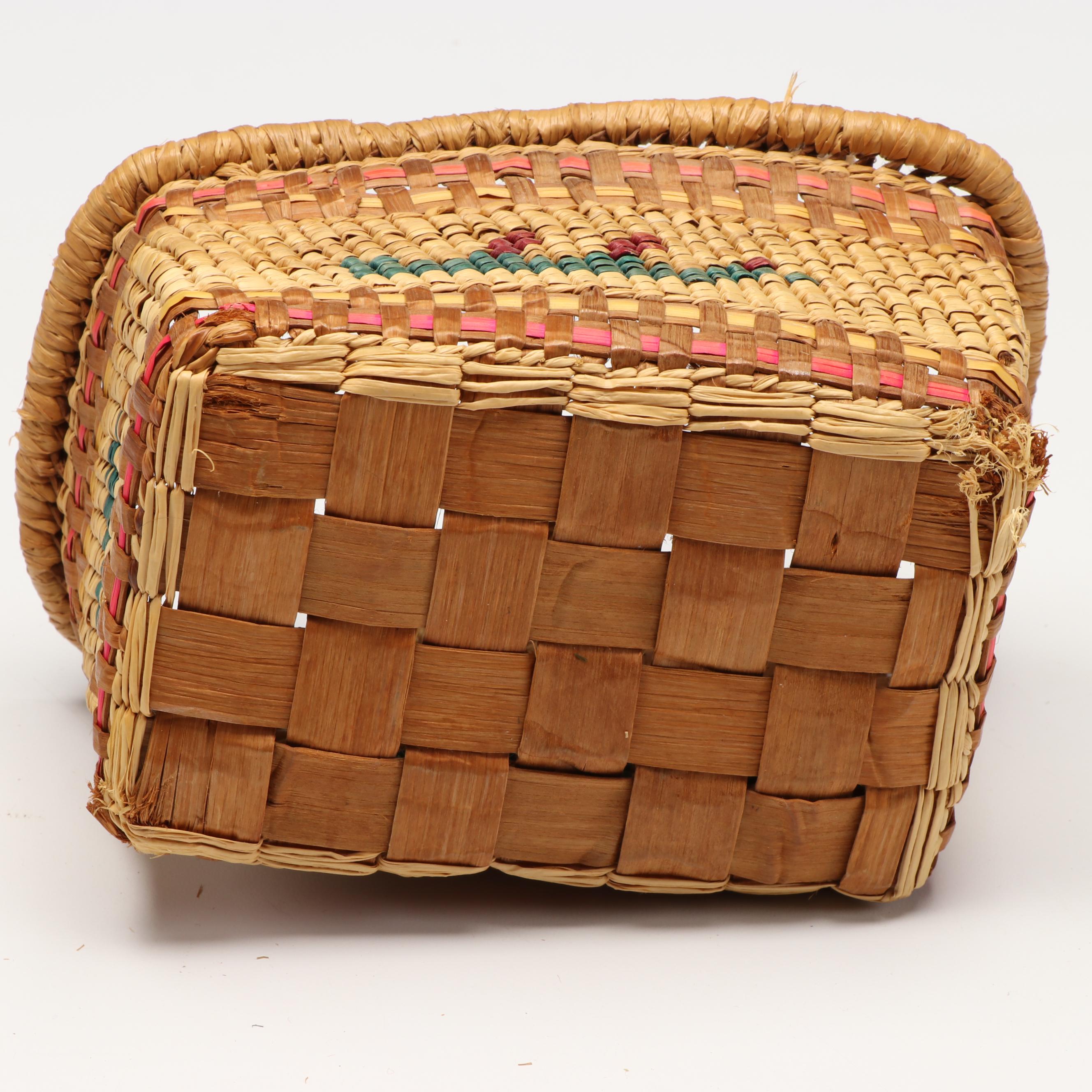 Makah Peoples of the Pacific Northwest Handwoven Basket
