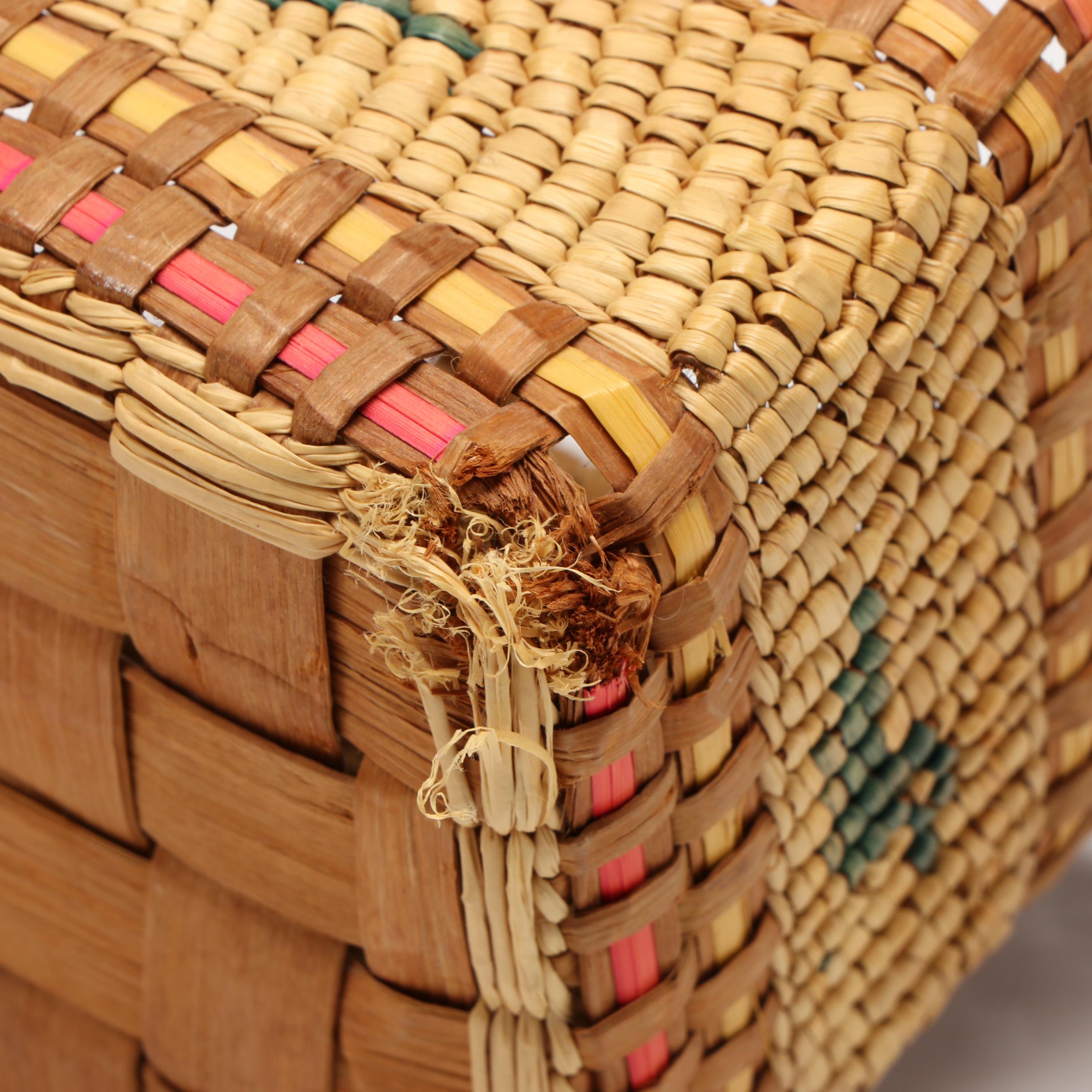 Makah Peoples of the Pacific Northwest Handwoven Basket