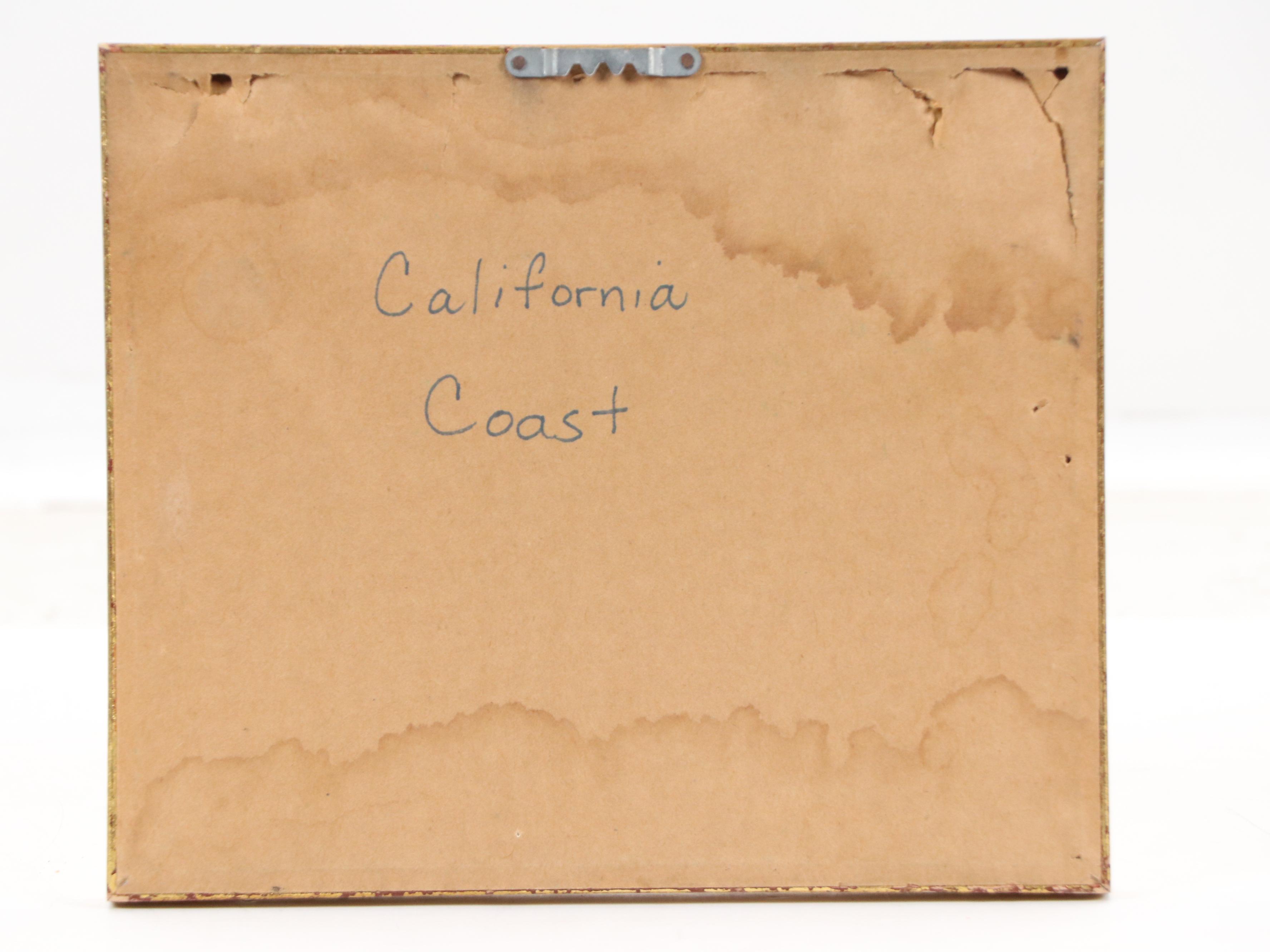 Watercolor Painting "California Coast," Mid to Late 20th Century