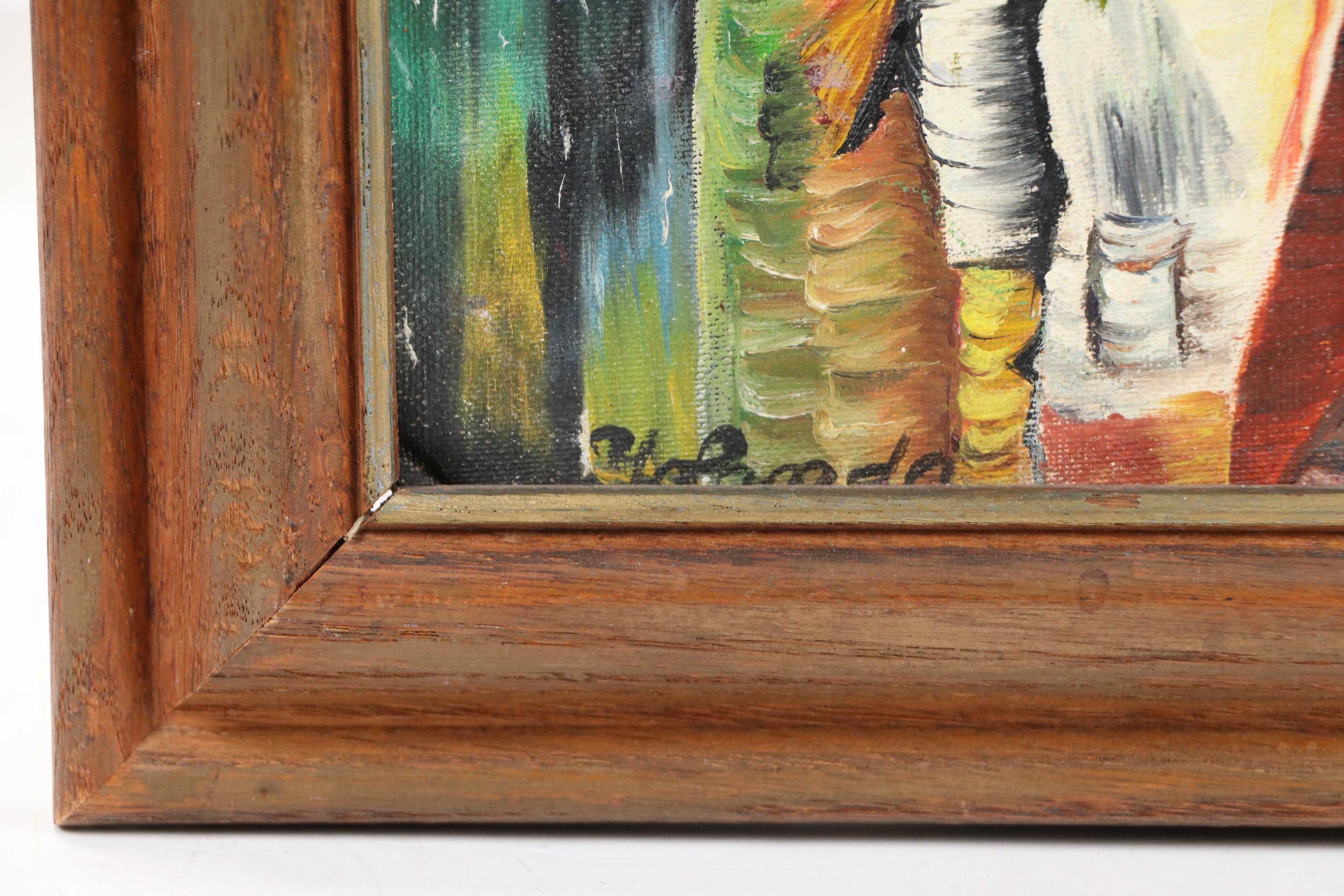 Oil Portrait Painting of Child, Late 20th Century