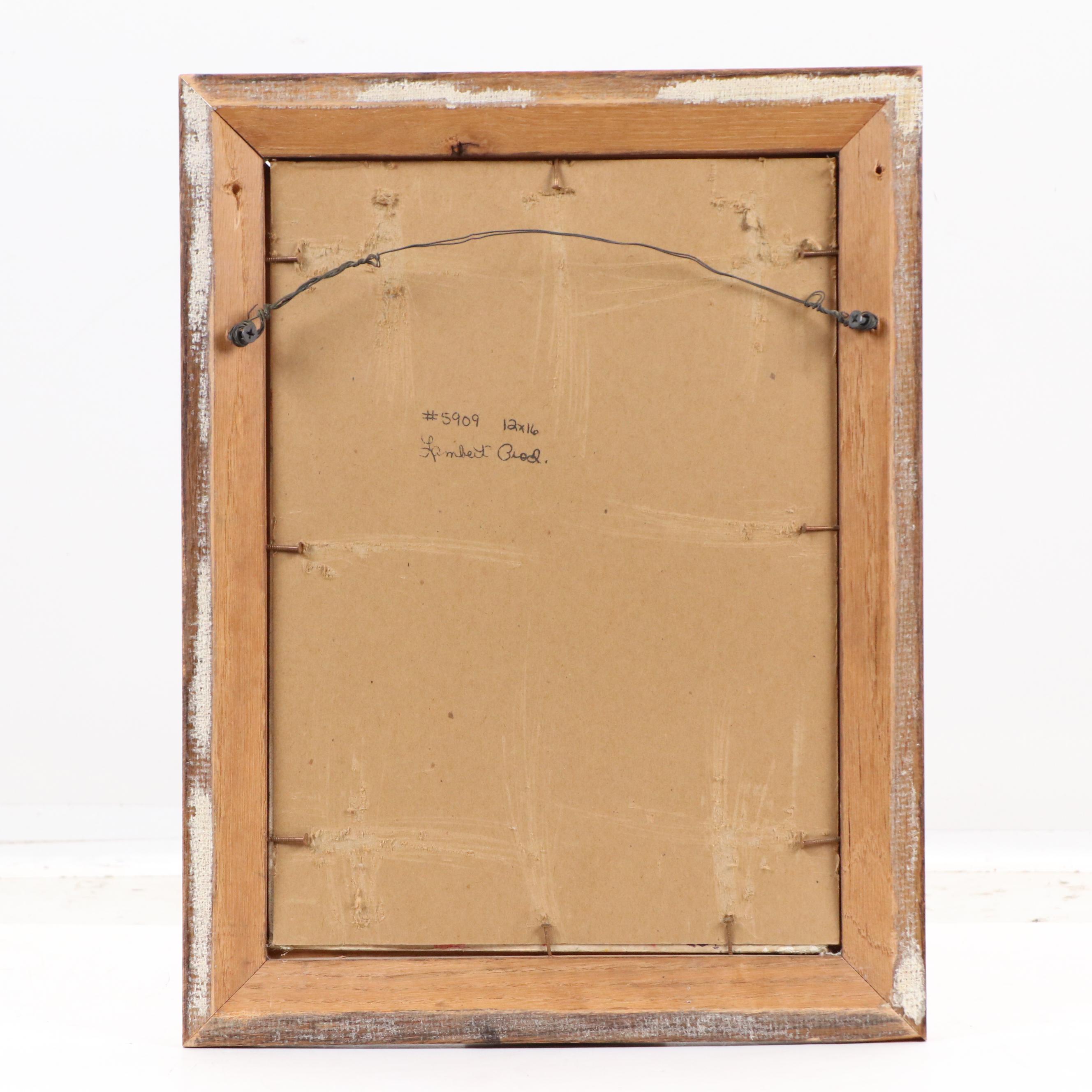 Oil Portrait Painting of Child, Late 20th Century