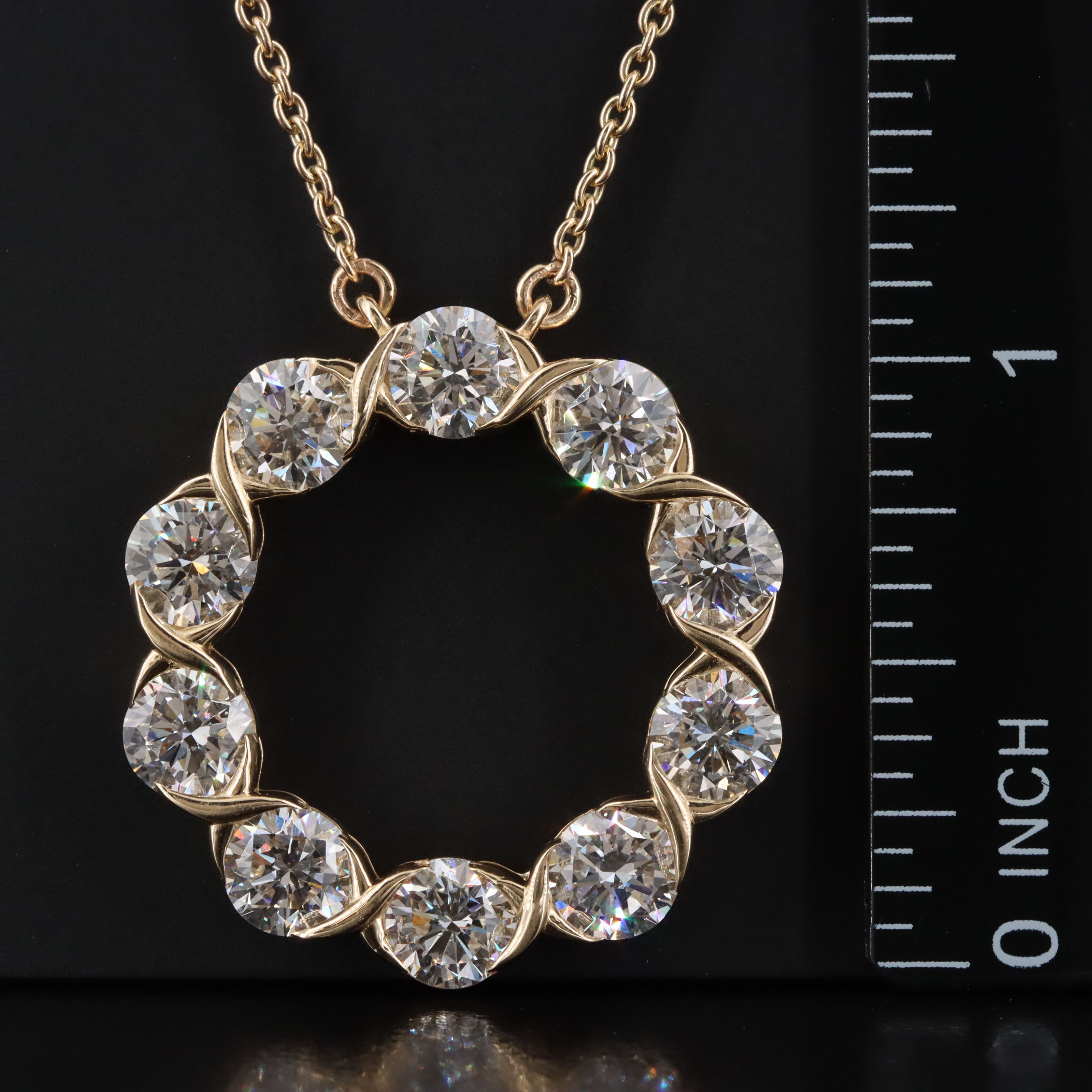14K 6.79 CTW Lab Grown Diamond Wreath Necklace