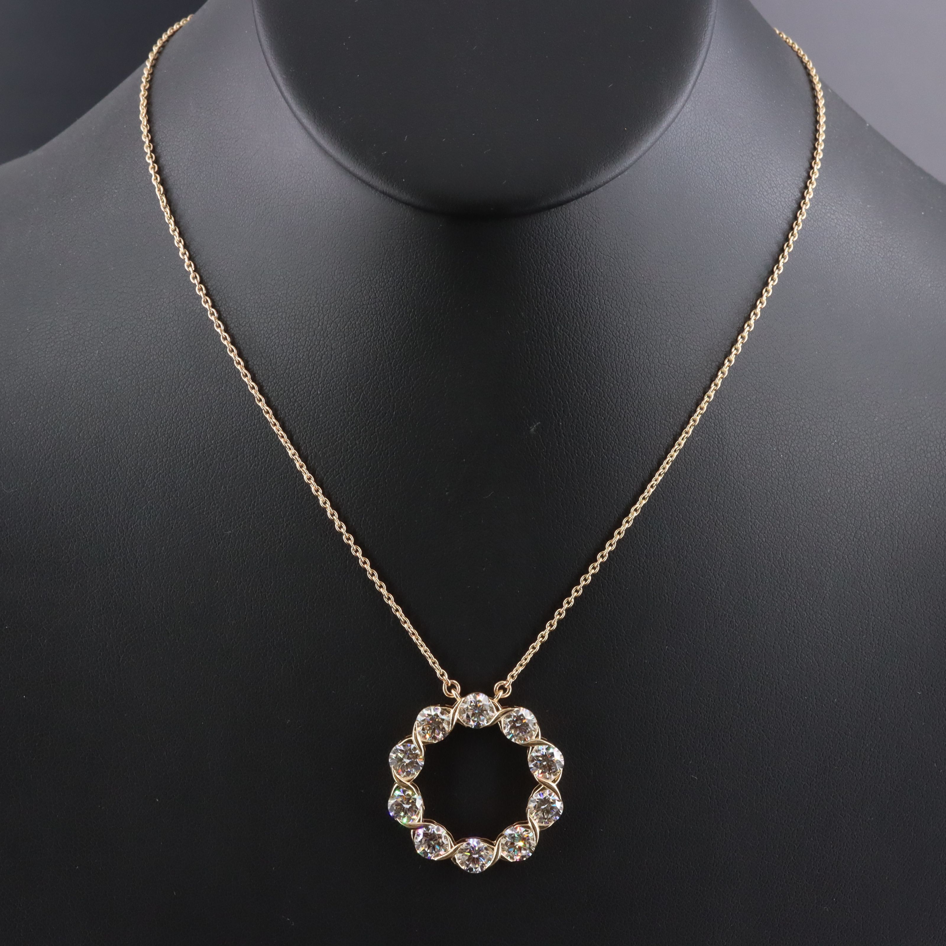 14K 6.79 CTW Lab Grown Diamond Wreath Necklace