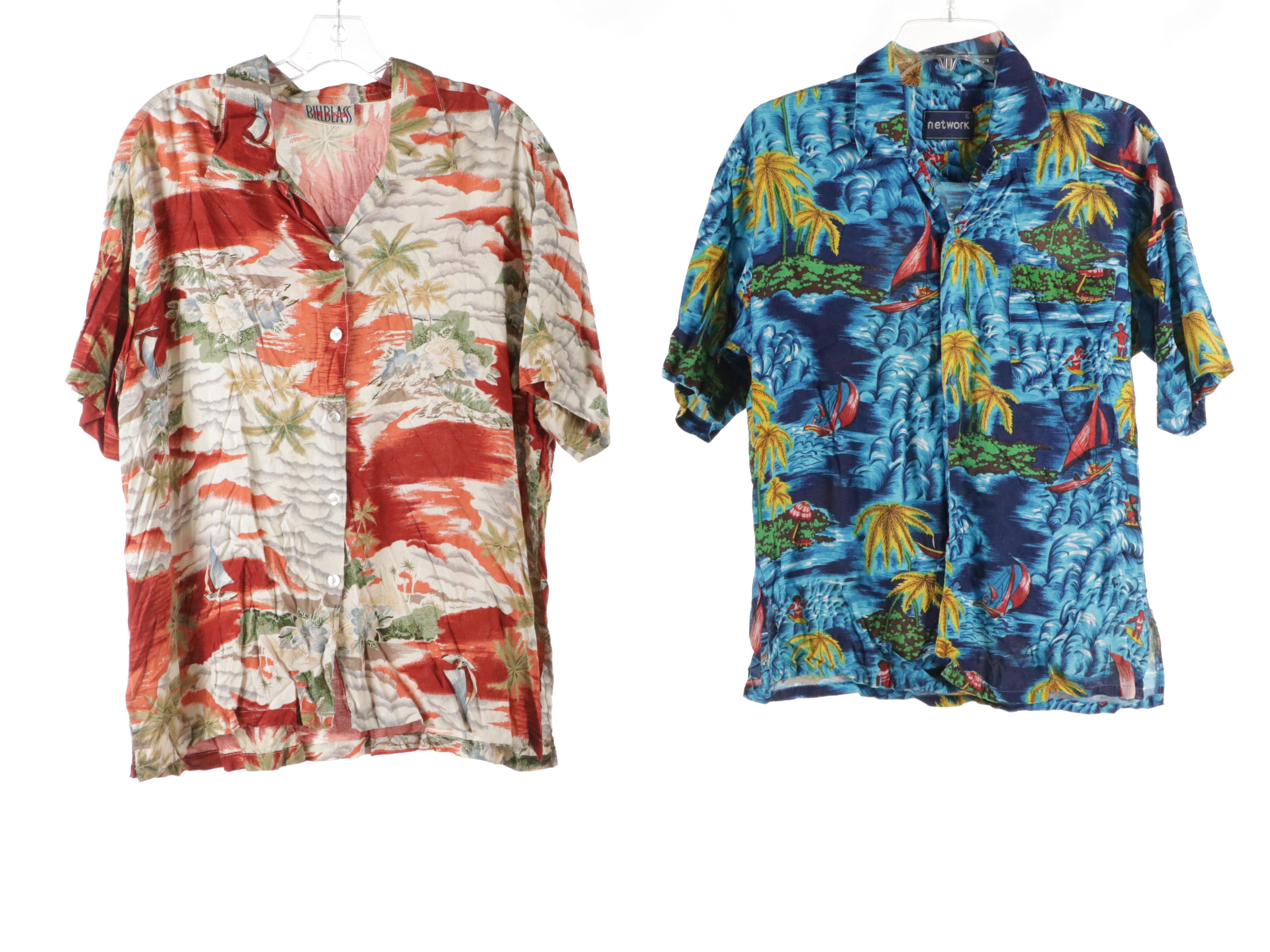 Men's Izod, Bill Blass, Chaps and Other Hawaiian Shirts and Swim Trunks