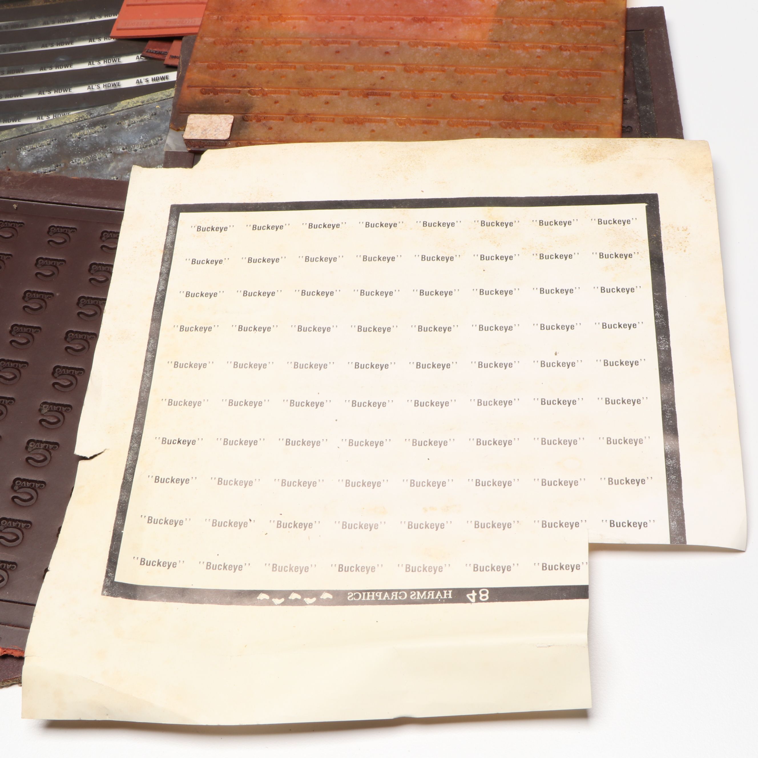 Fiberboard and Other Vintage Printing Plates