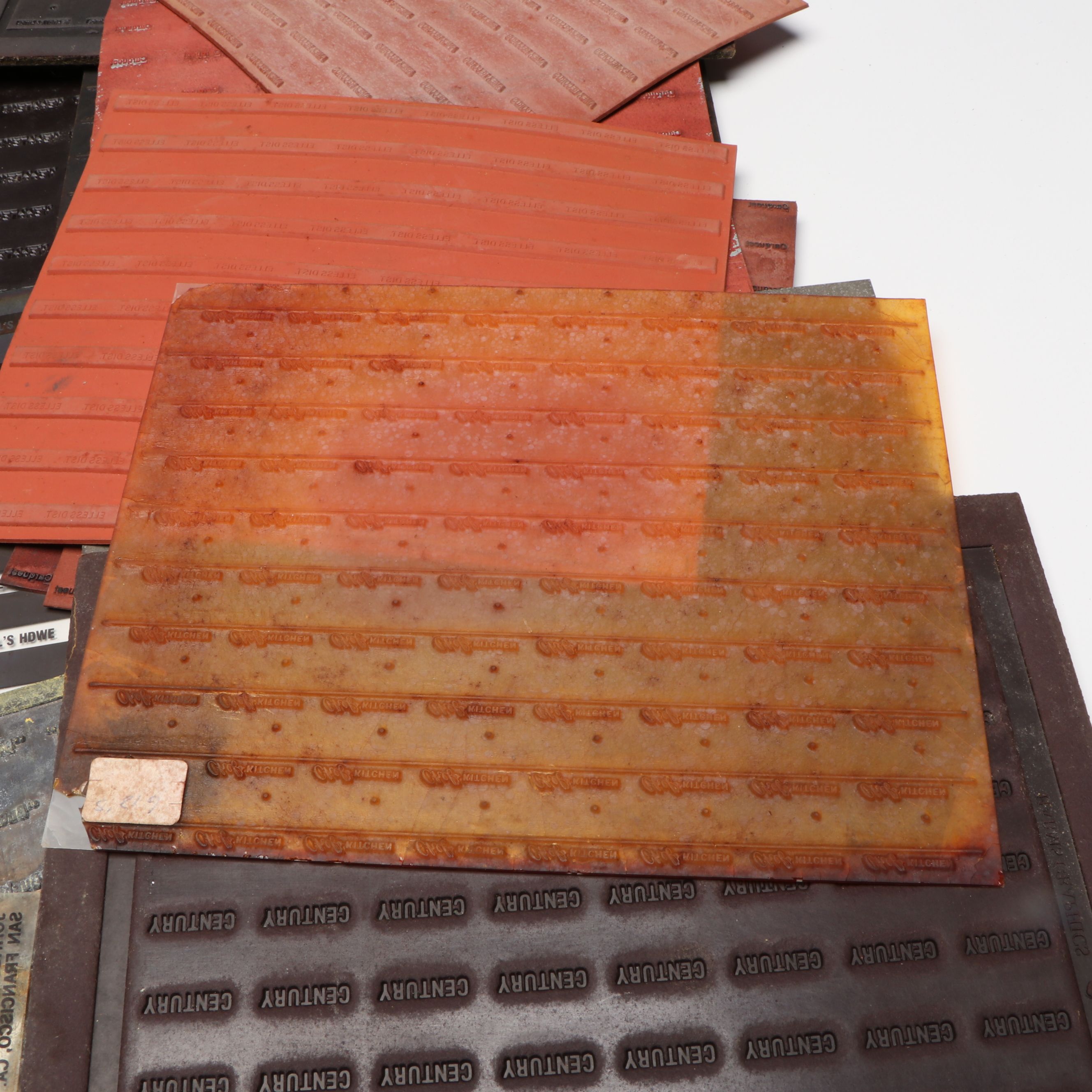 Fiberboard and Other Vintage Printing Plates