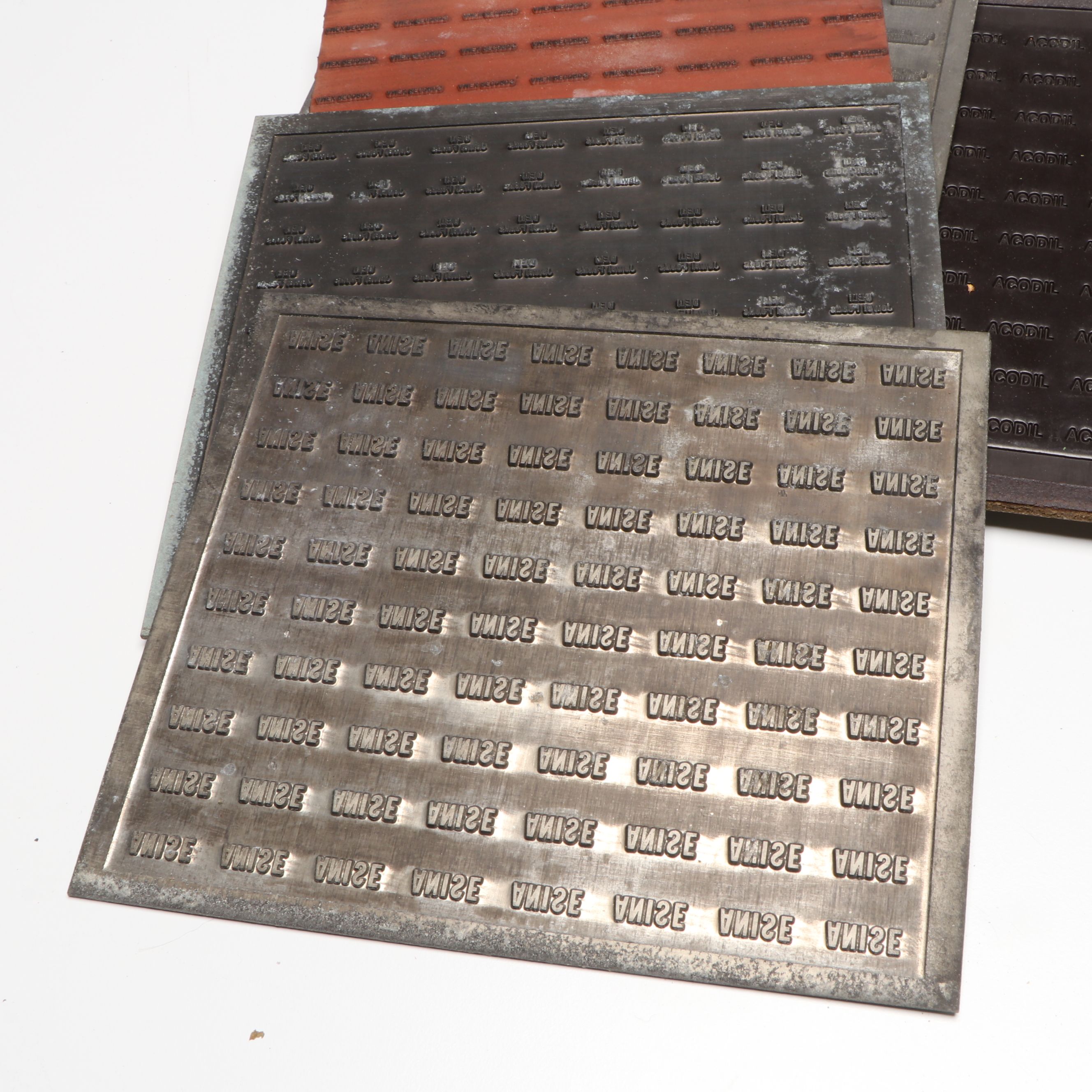 Fiberboard and Other Vintage Printing Plates