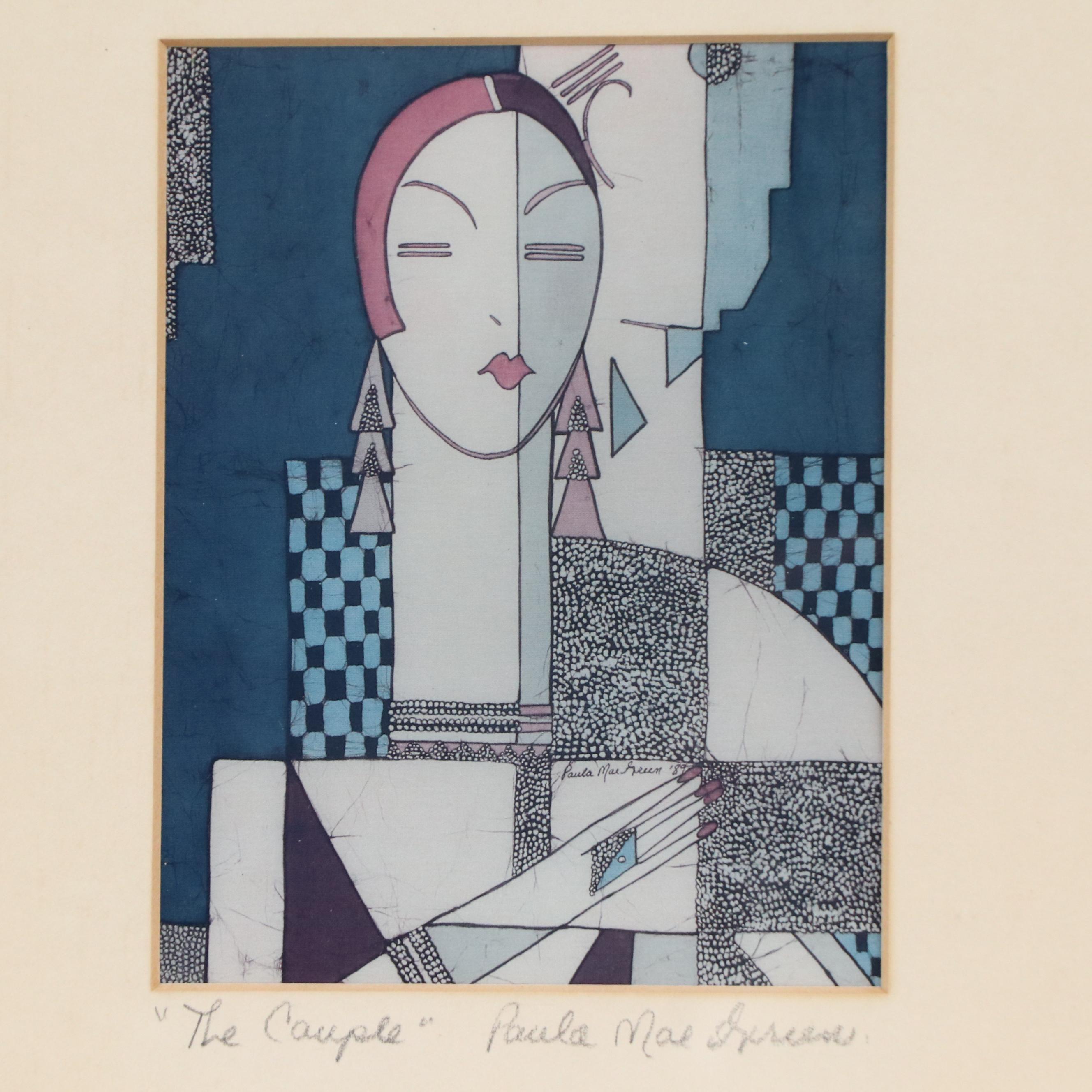 Paula Mae Green Offset Lithograph "The Couple," 1989