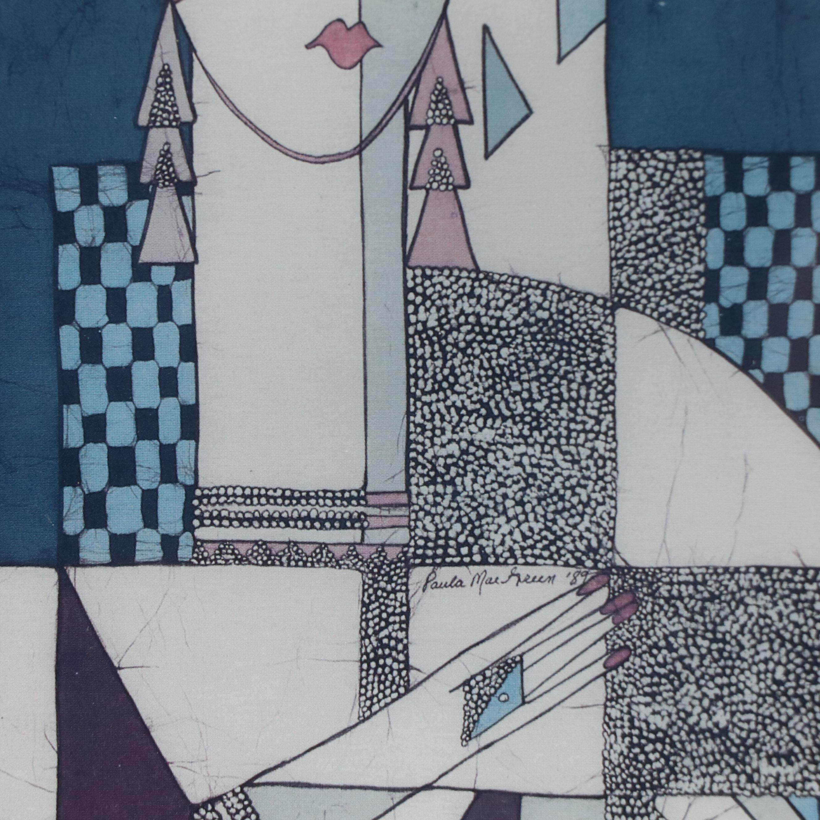 Paula Mae Green Offset Lithograph "The Couple," 1989