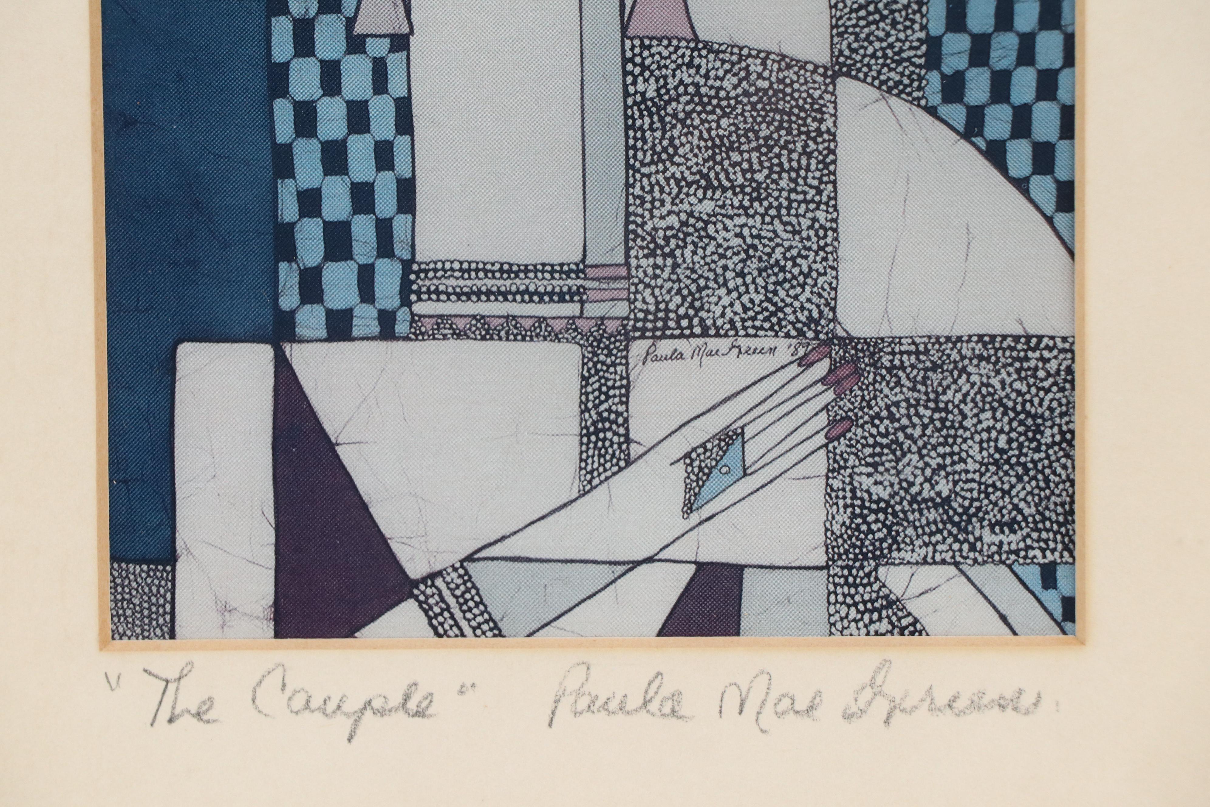 Paula Mae Green Offset Lithograph "The Couple," 1989