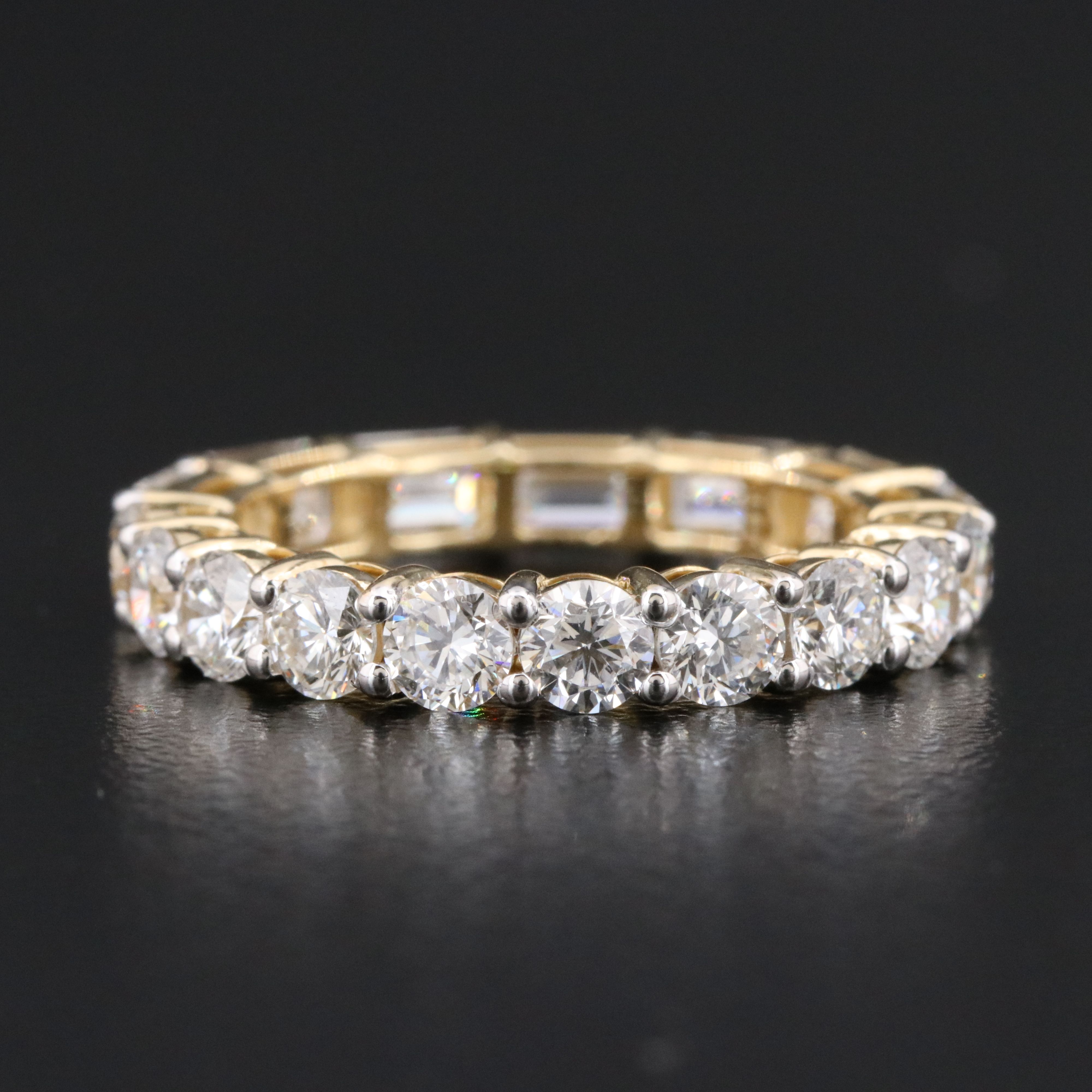 14K 3.39 CTW Lab Grown Diamond Reversible Eternity Band