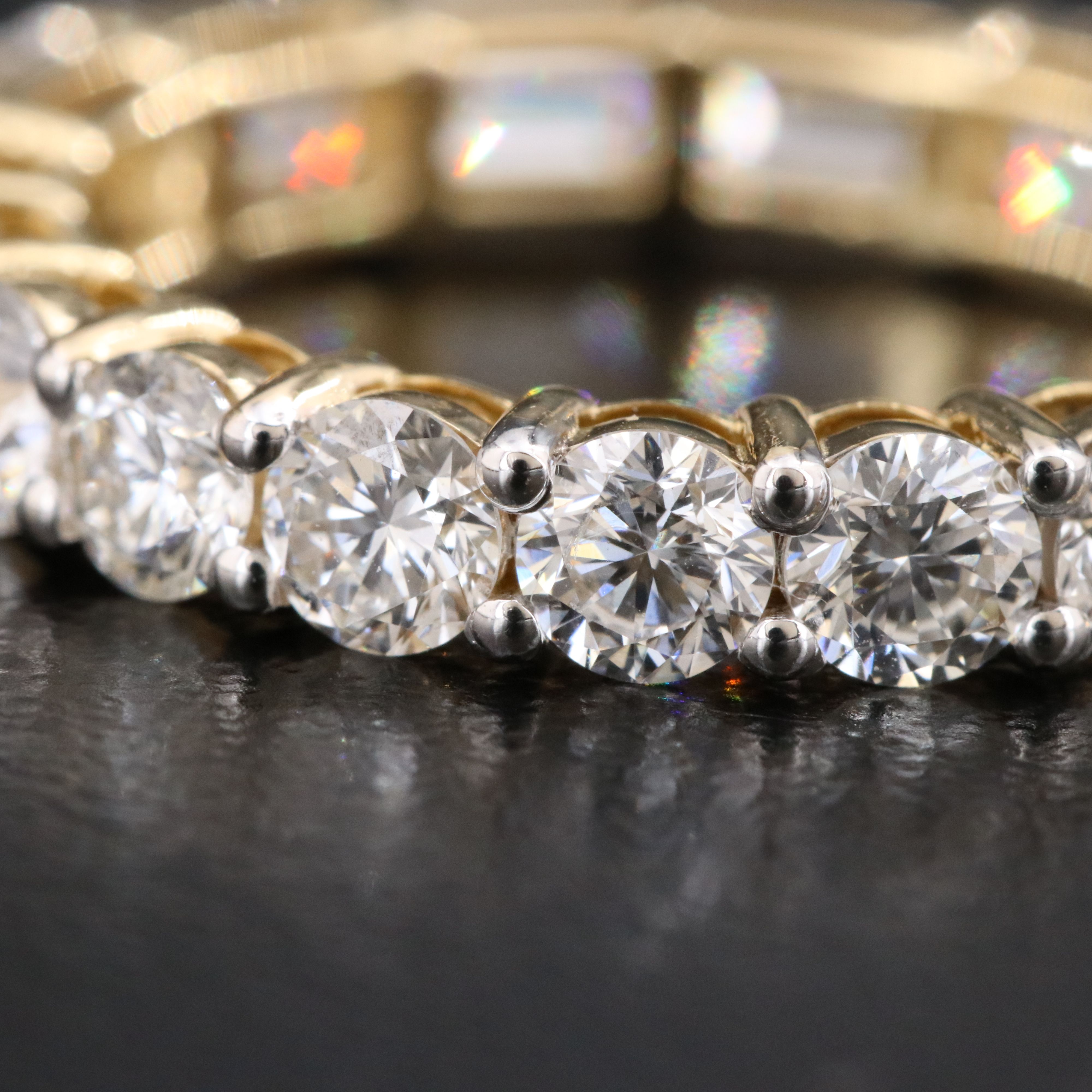 14K 3.39 CTW Lab Grown Diamond Reversible Eternity Band