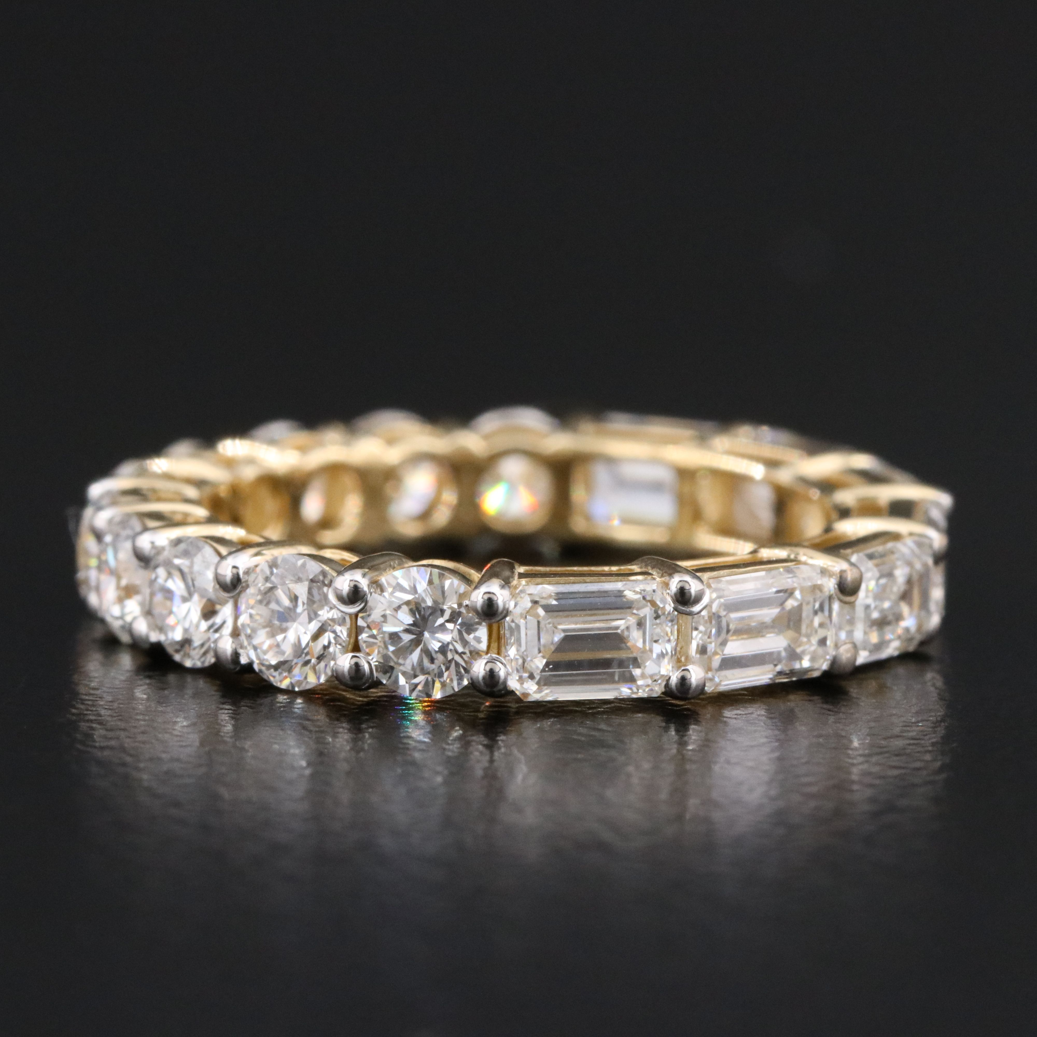 14K 3.39 CTW Lab Grown Diamond Reversible Eternity Band