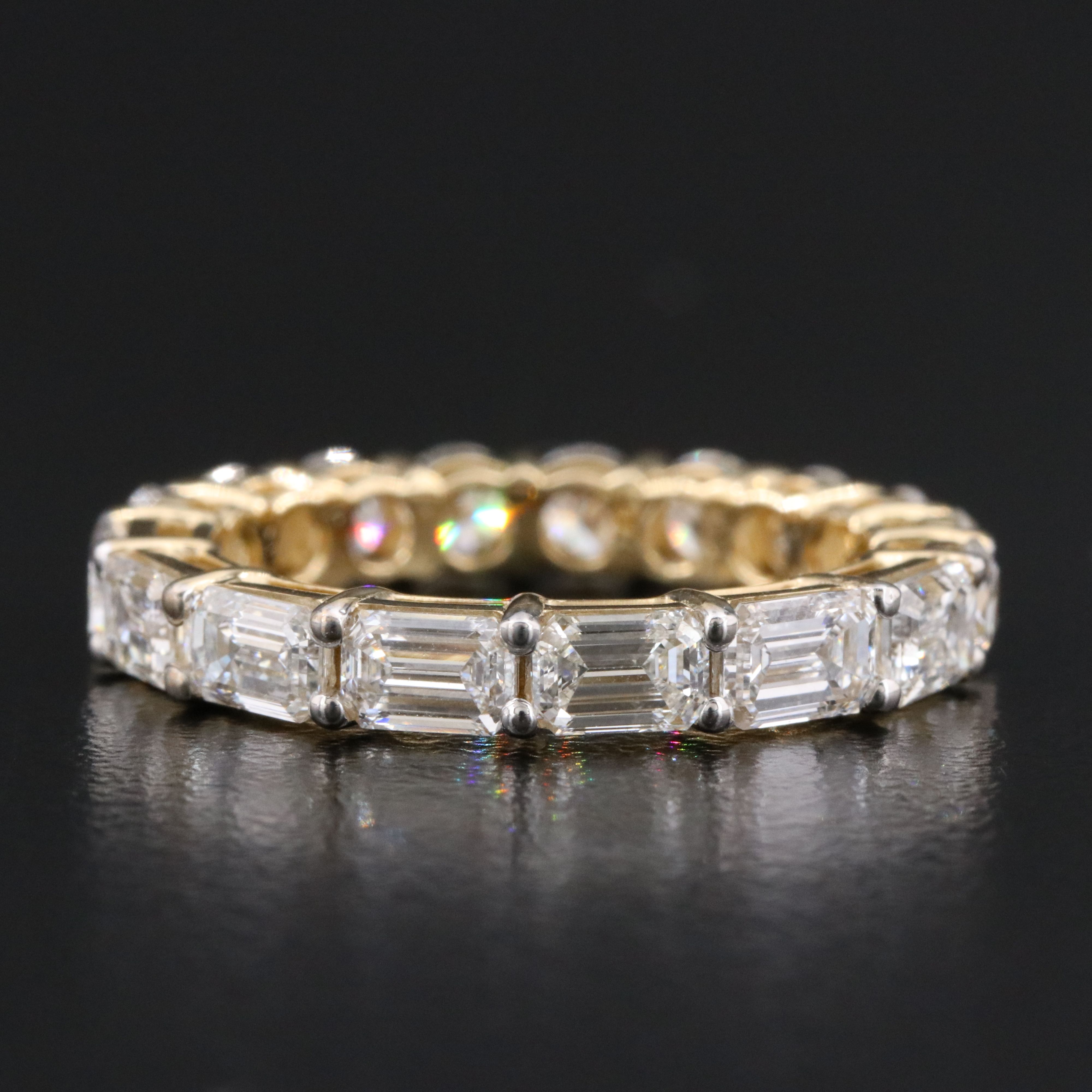 14K 3.39 CTW Lab Grown Diamond Reversible Eternity Band