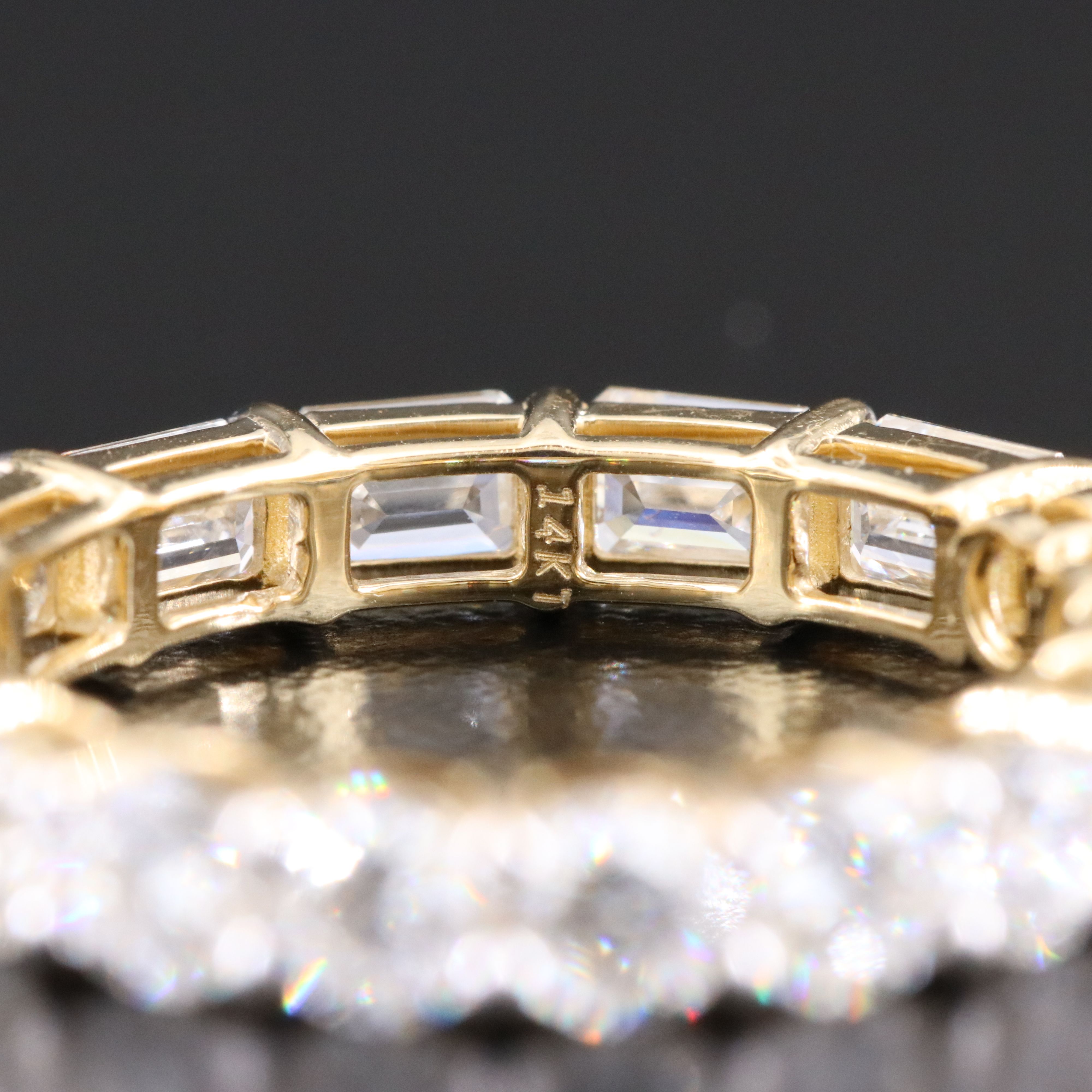 14K 3.39 CTW Lab Grown Diamond Reversible Eternity Band