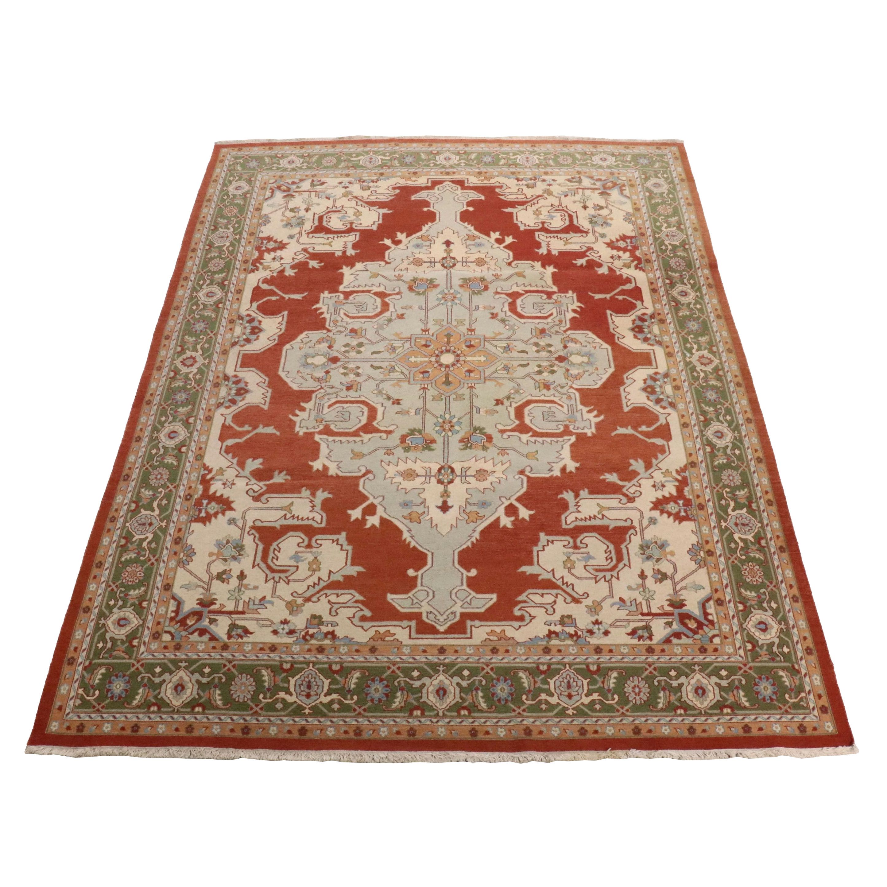 10' x 14'2 Hand-Knotted Indian Soumak Room-Sized Rug
