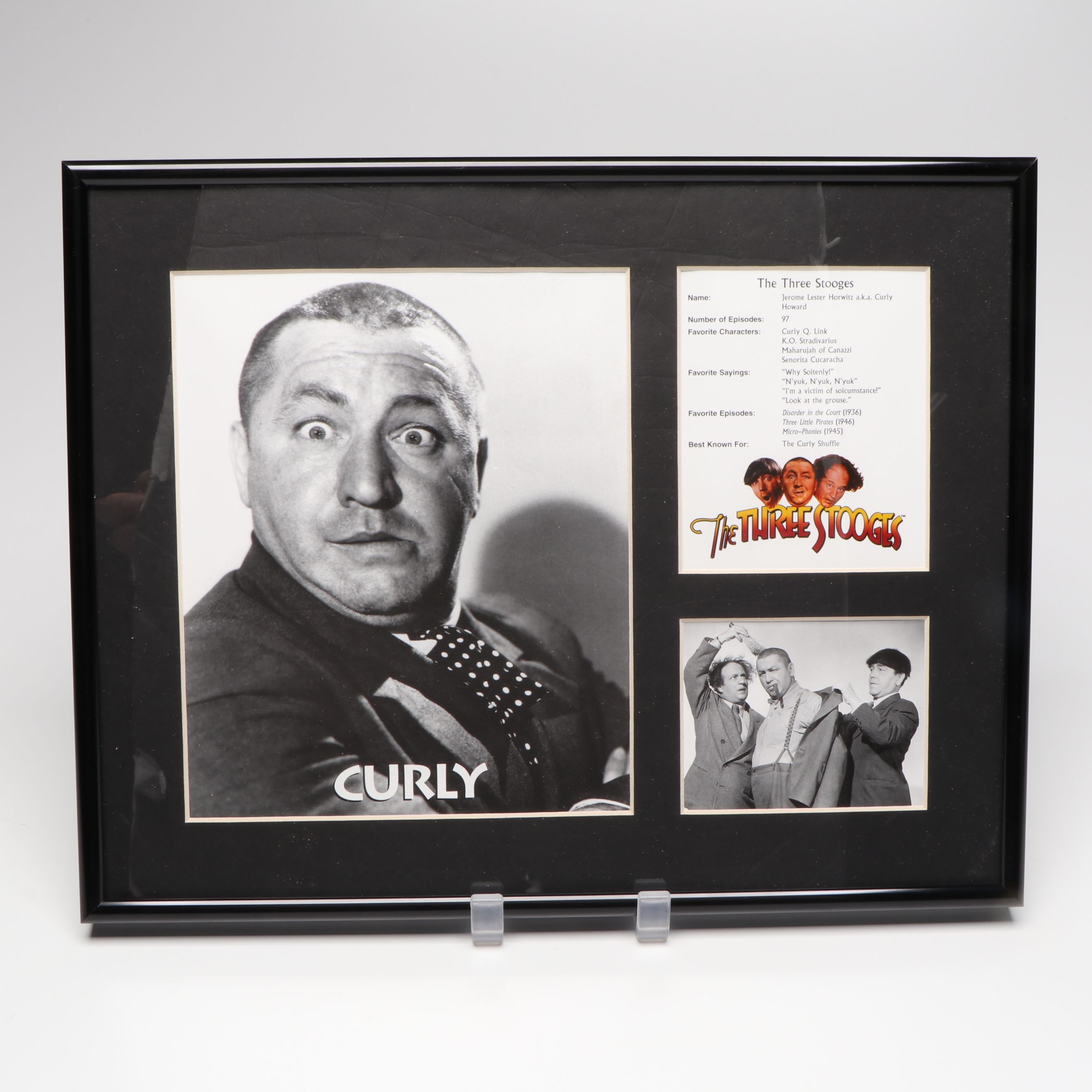 Toon Art "The Three Stooges" Framed Collage Displays