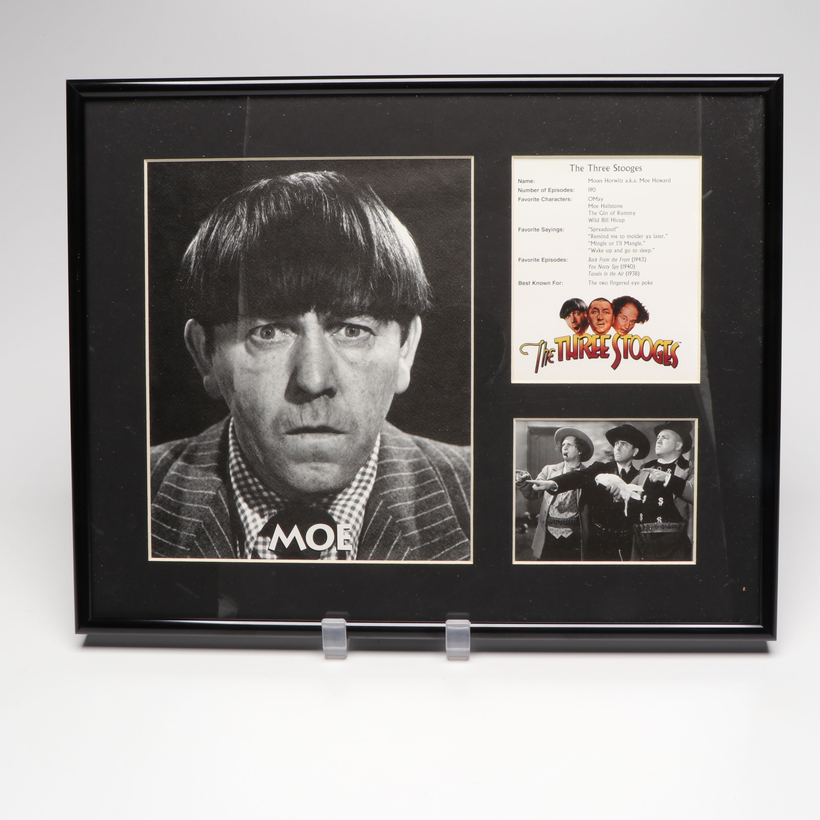 Toon Art "The Three Stooges" Framed Collage Displays