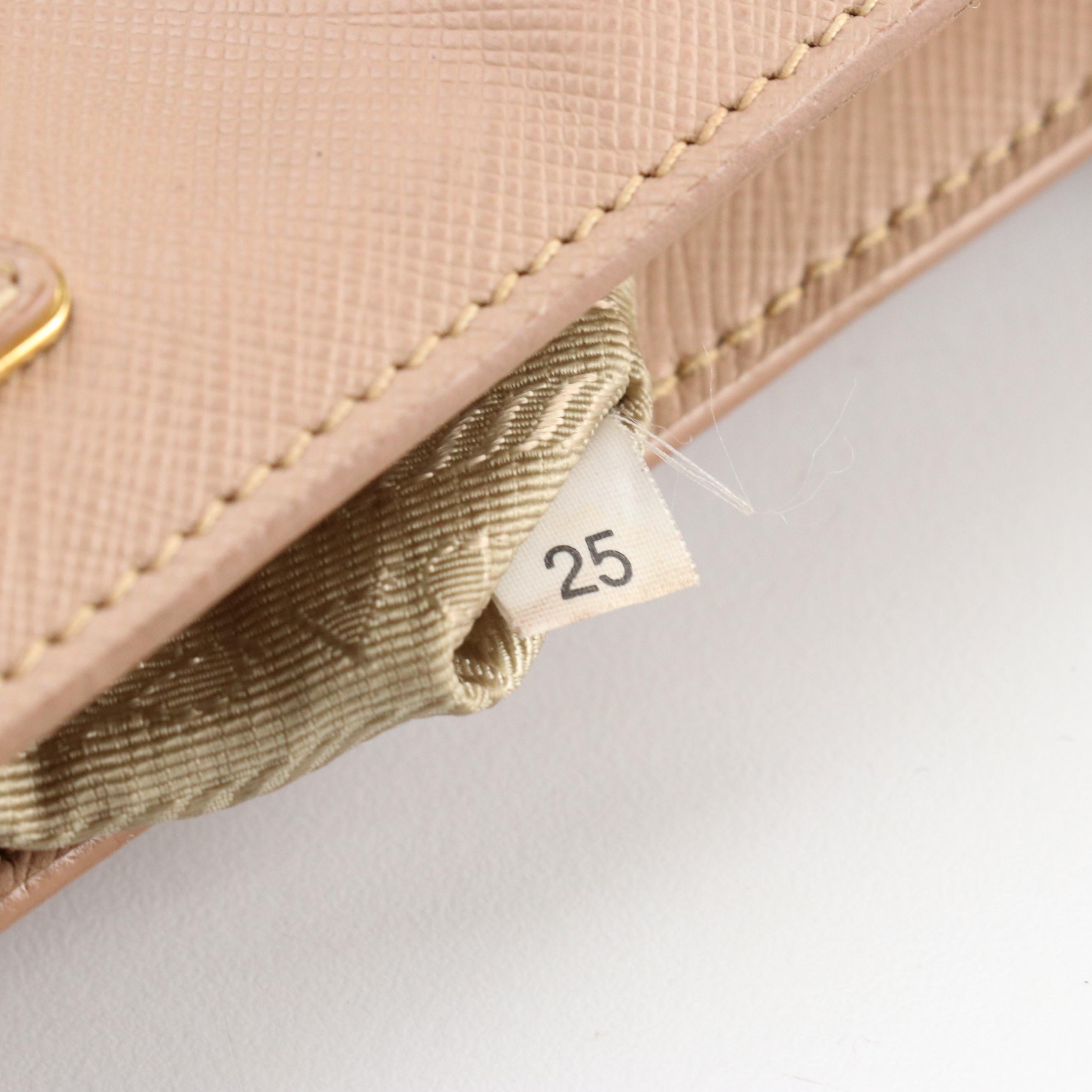 Prada Twin Pocket Tote in Nude Saffiano Leather