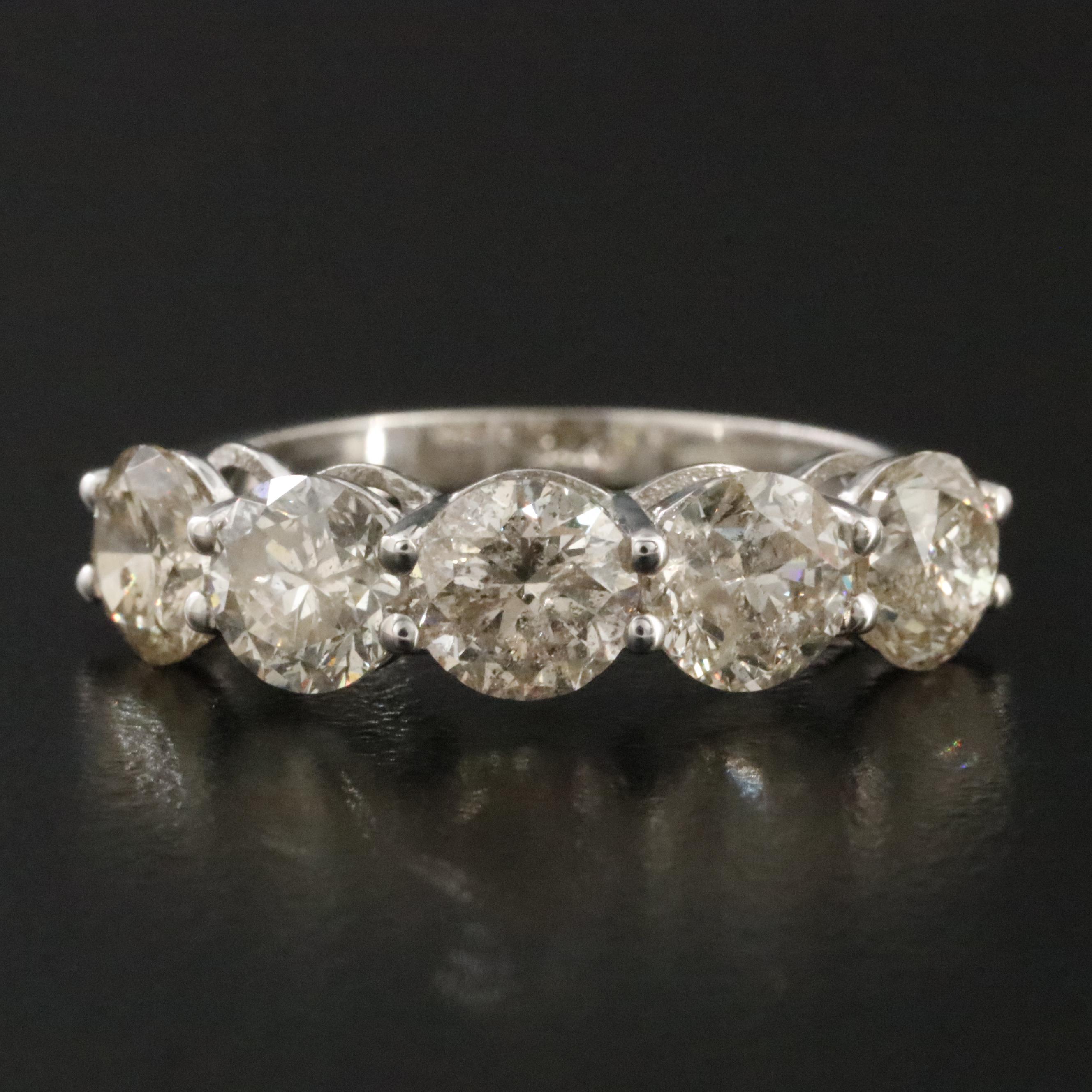 14K 3.53 CTW Fancy Diamond Ring with IGI Report