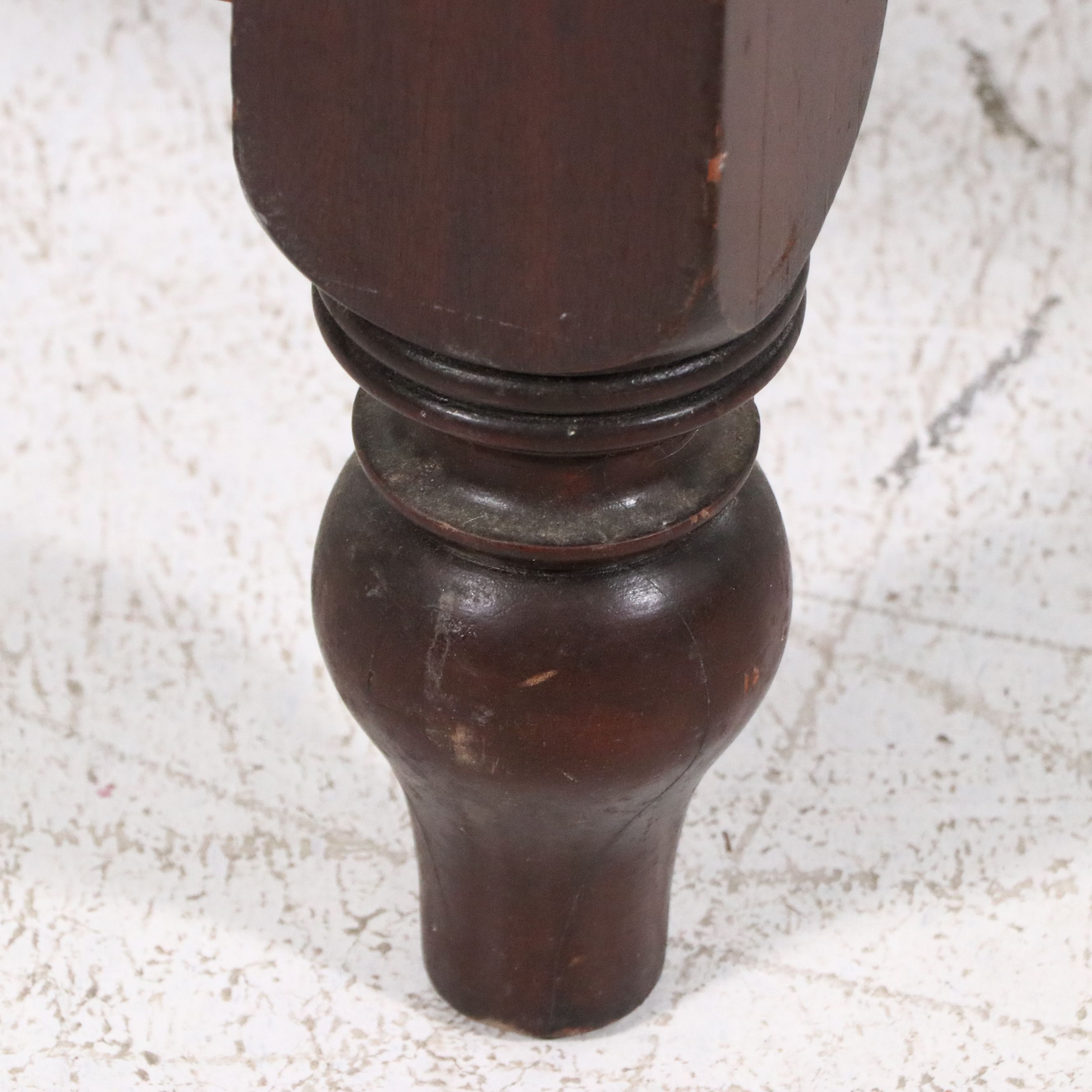 American Federal Carved Mahogany Four-Poster Twin Bed Frame