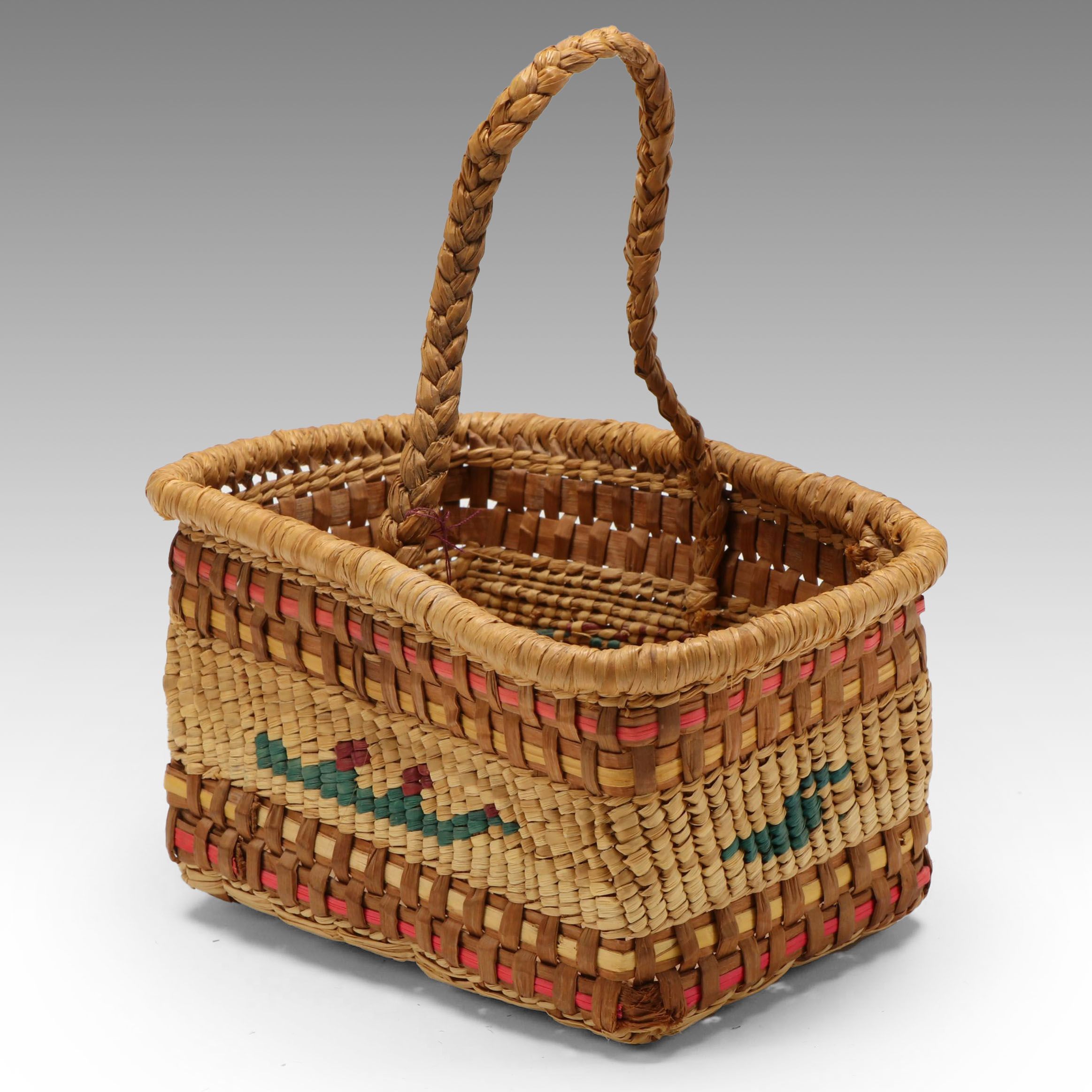 Makah Peoples of the Pacific Northwest Handwoven Basket