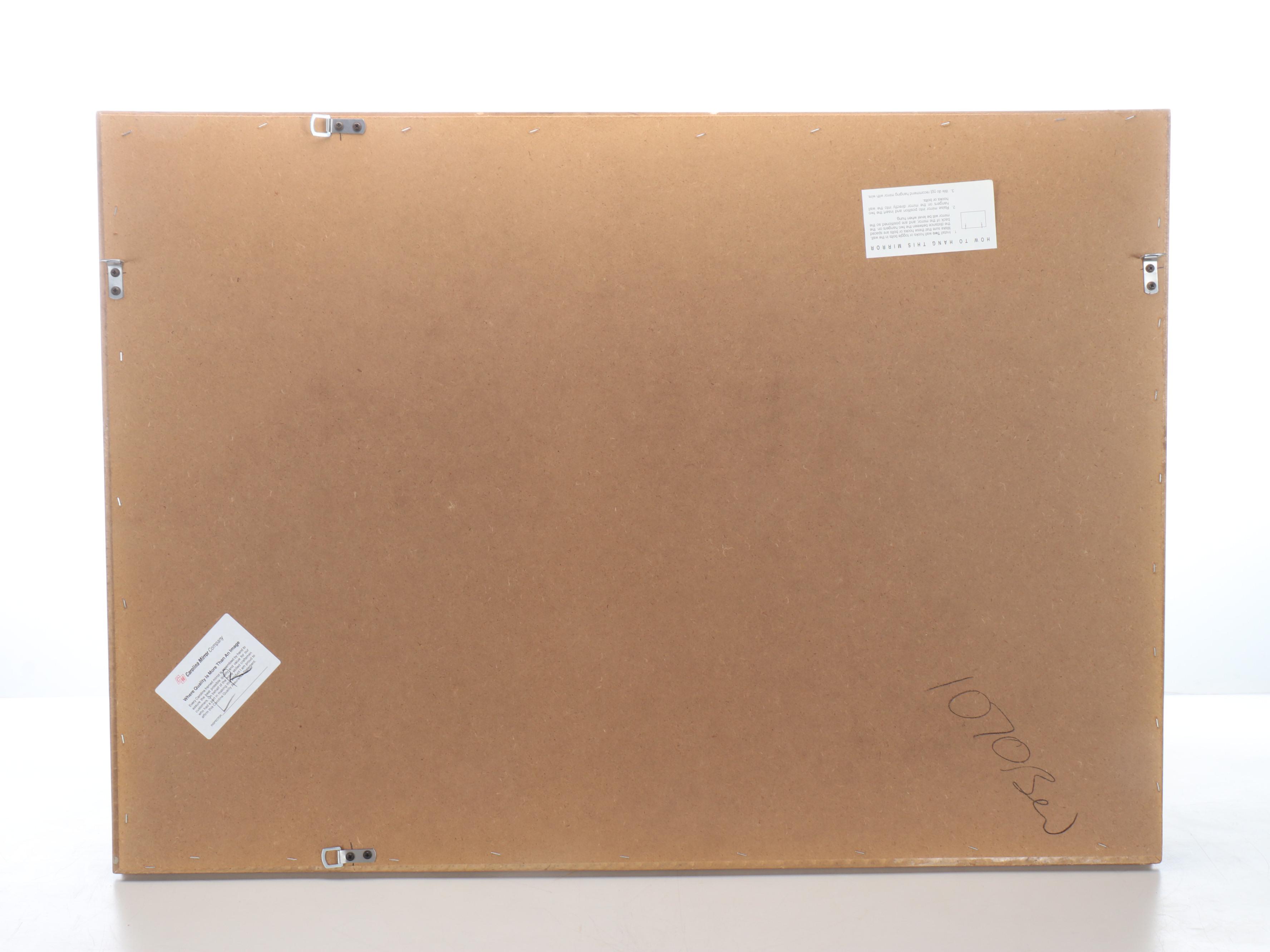 Carolina Mirror Company Gilt Finished Beveled Wood Wall Mirror