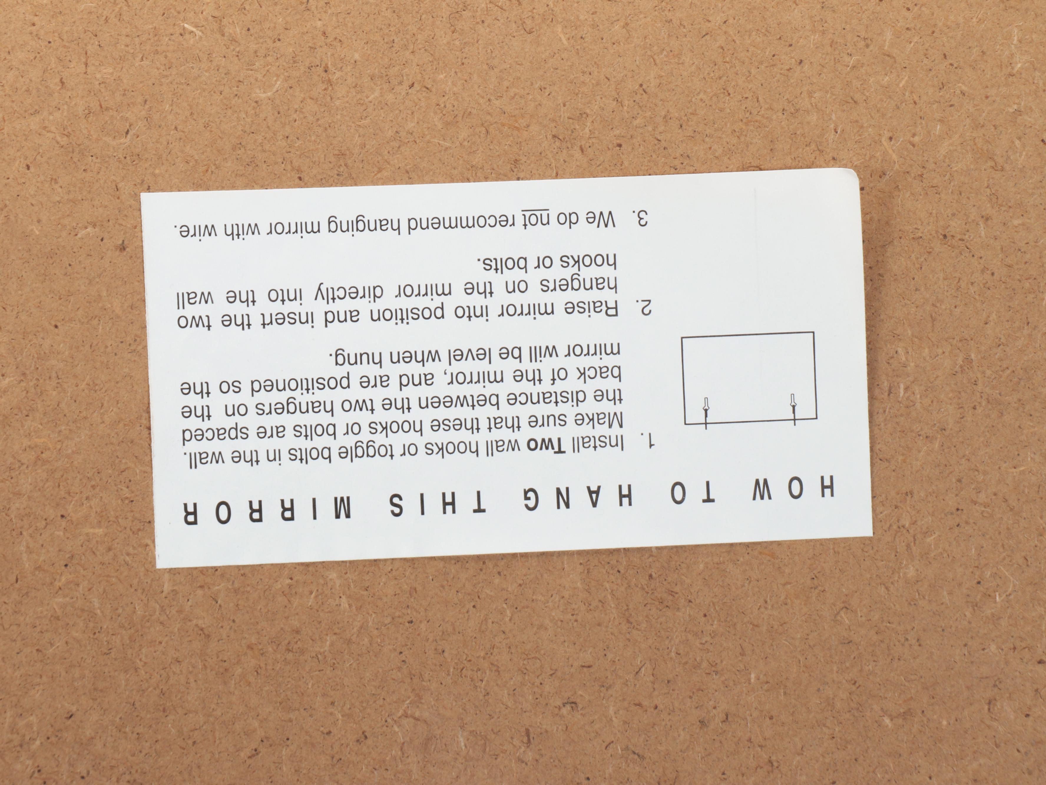 Carolina Mirror Company Gilt Finished Beveled Wood Wall Mirror