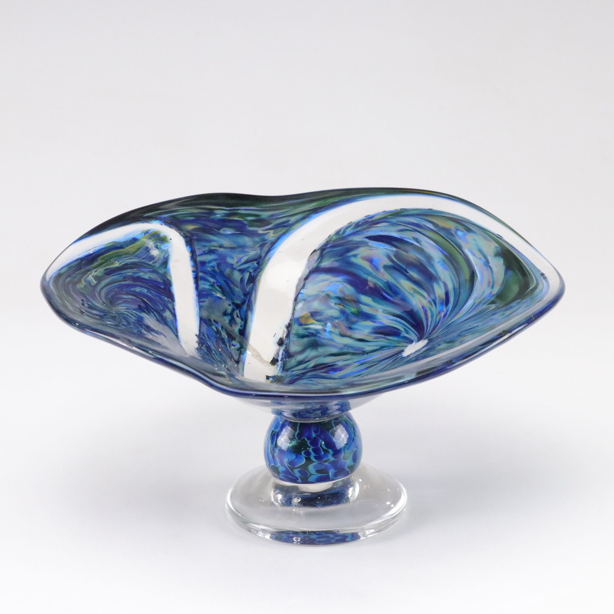 Murano Style Glass Pheasant Figurine & Bowl