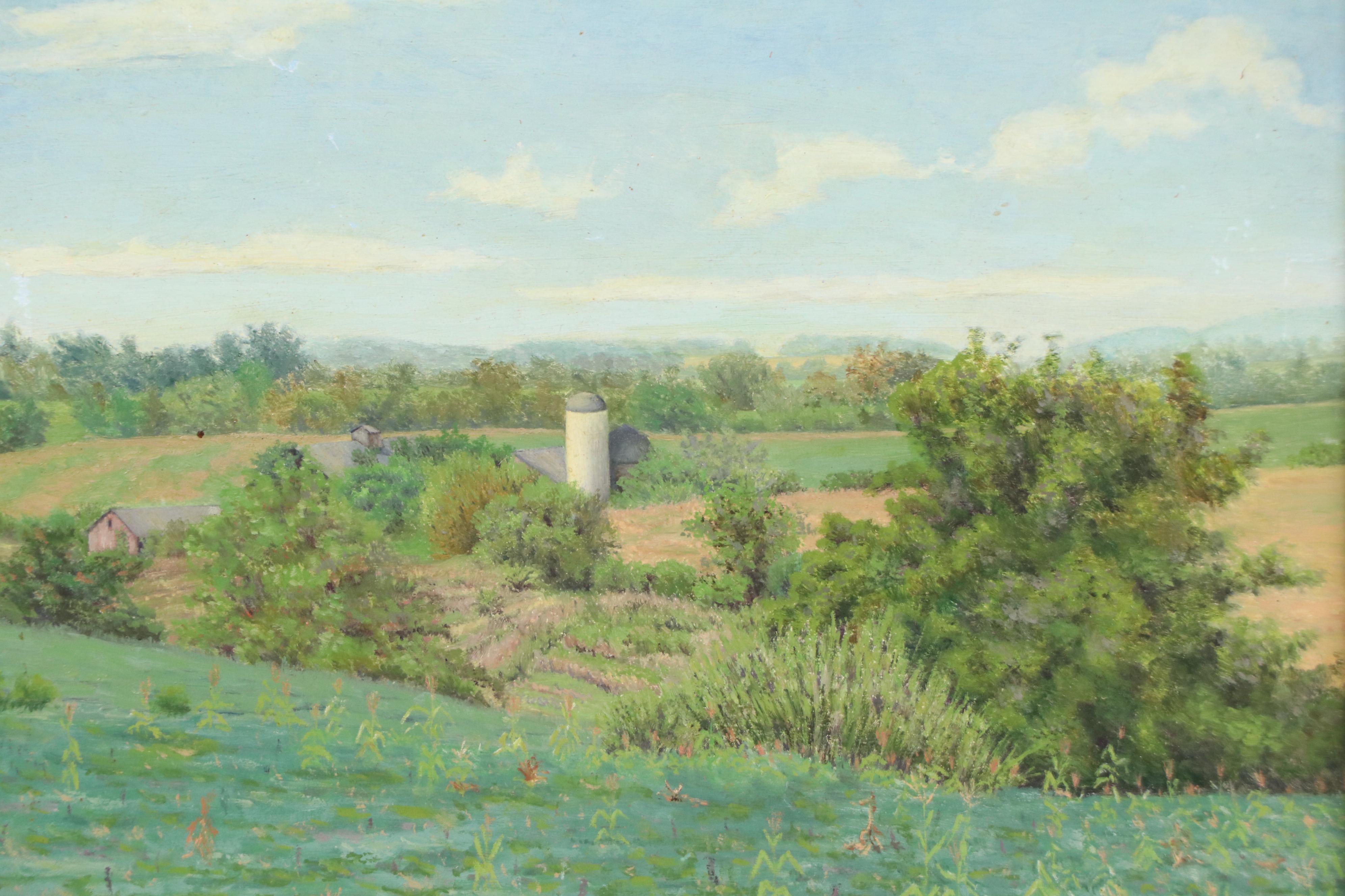 Monika Drewicke Oil Painting of Provincial Landscape, 1982