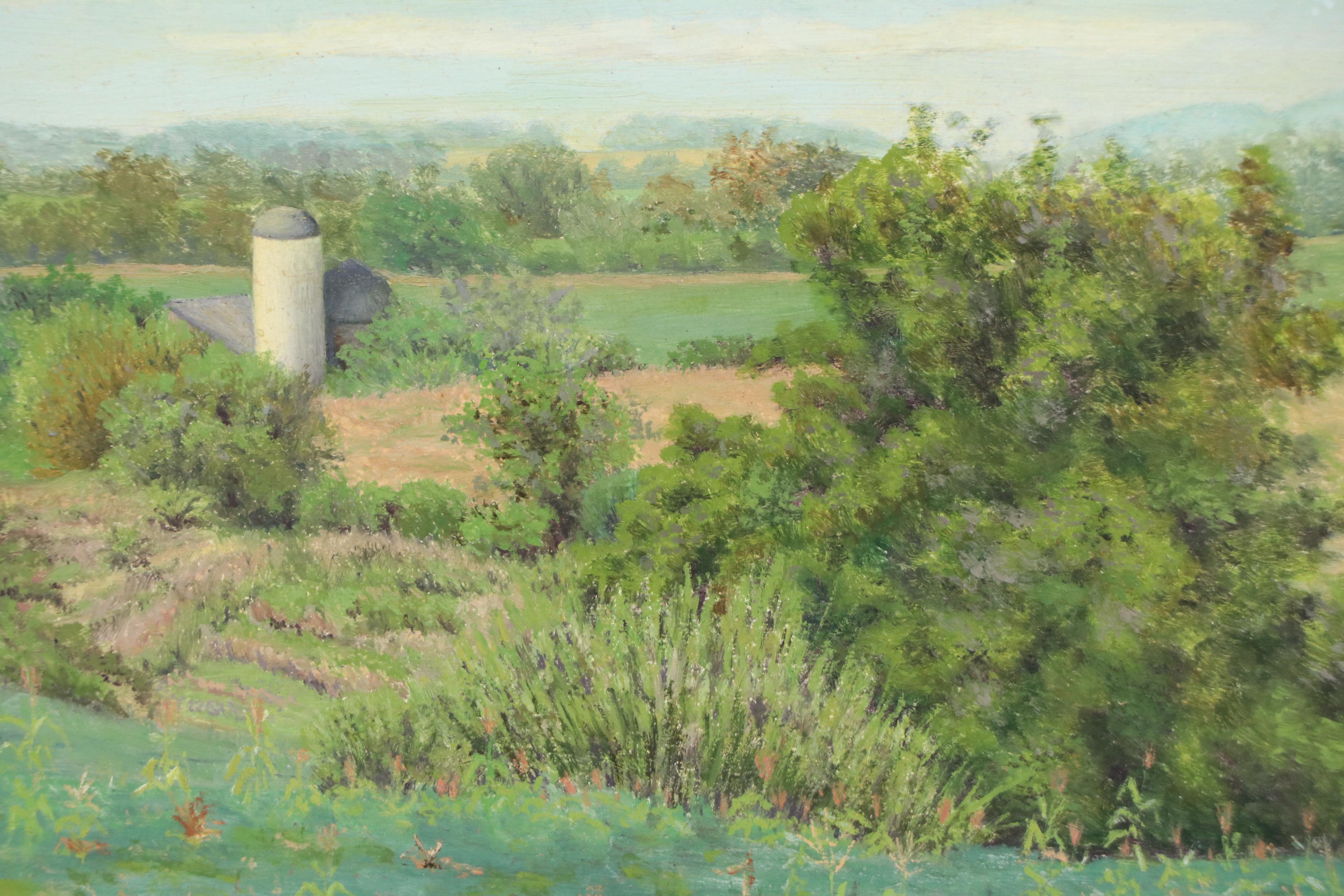 Monika Drewicke Oil Painting of Provincial Landscape, 1982