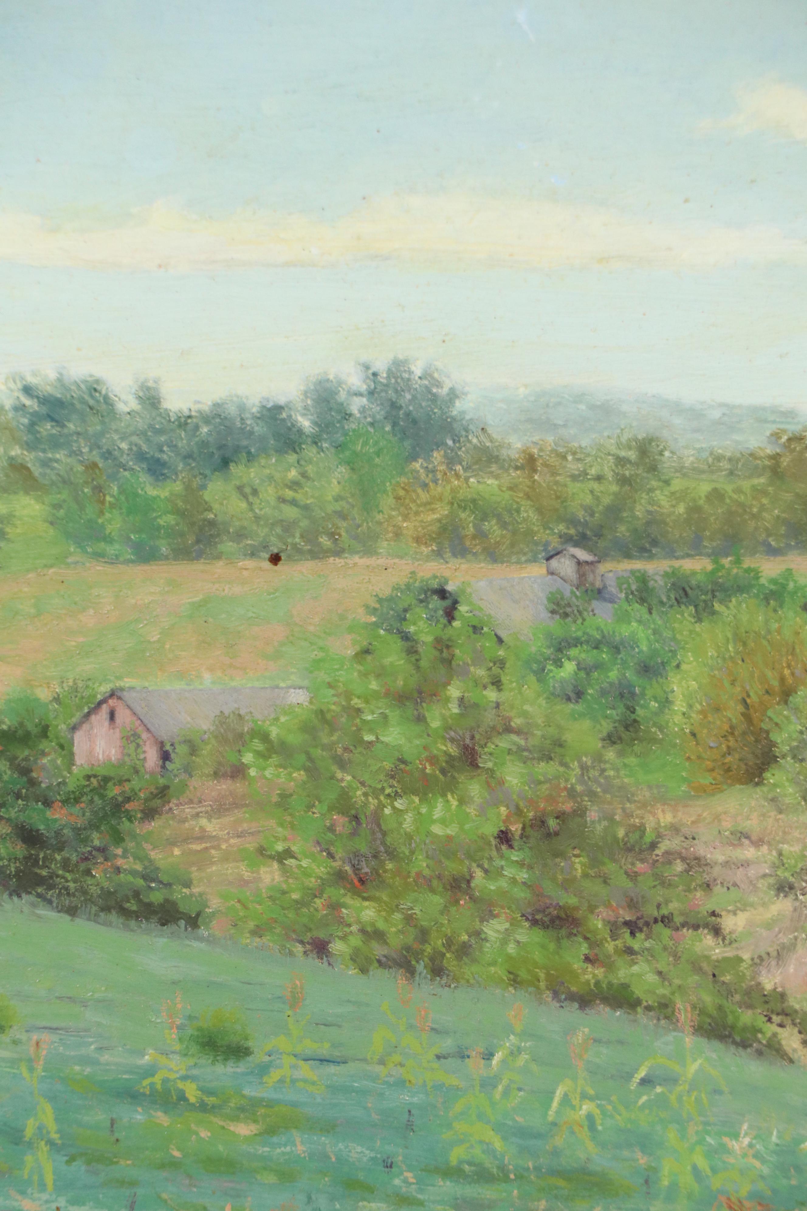 Monika Drewicke Oil Painting of Provincial Landscape, 1982