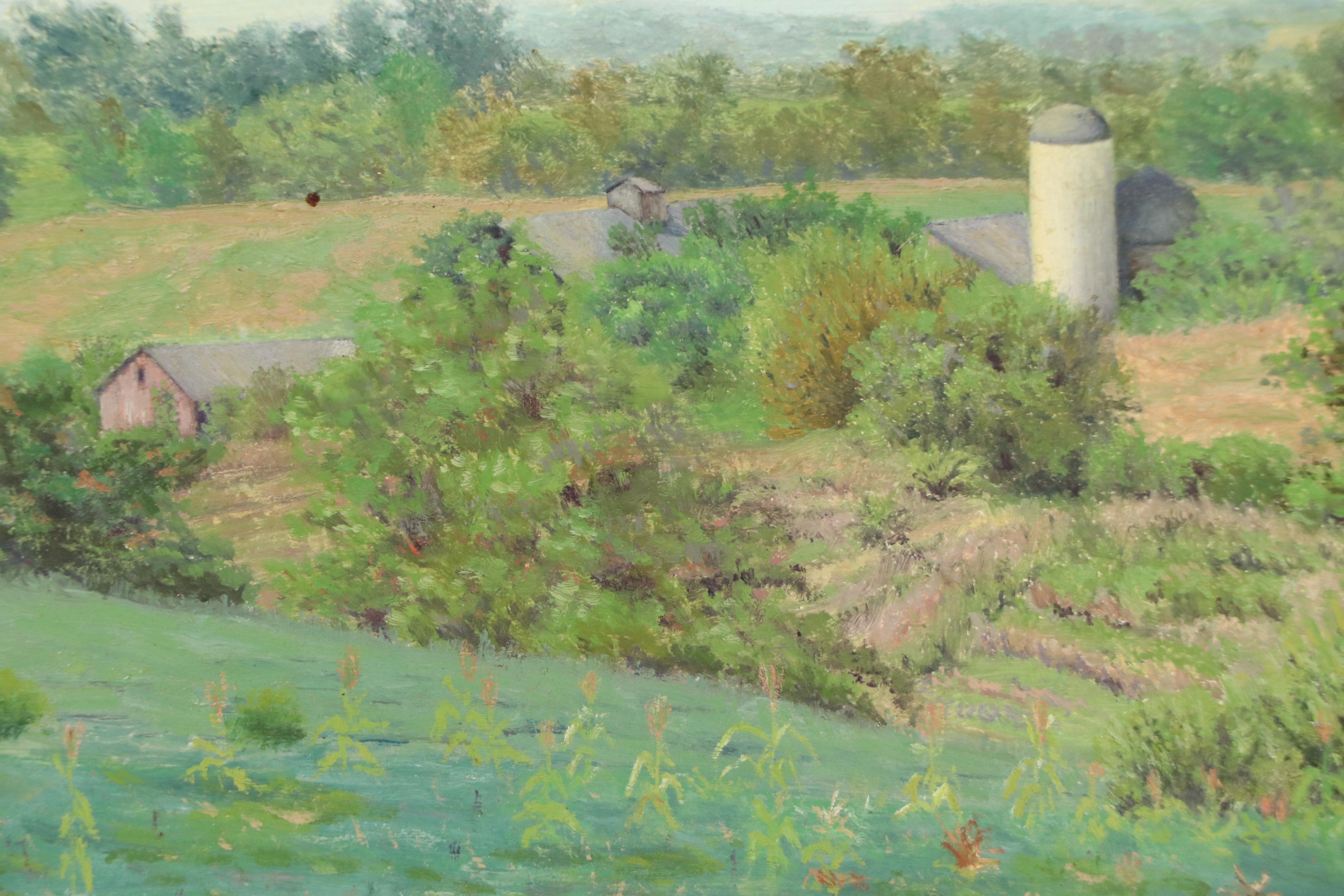 Monika Drewicke Oil Painting of Provincial Landscape, 1982