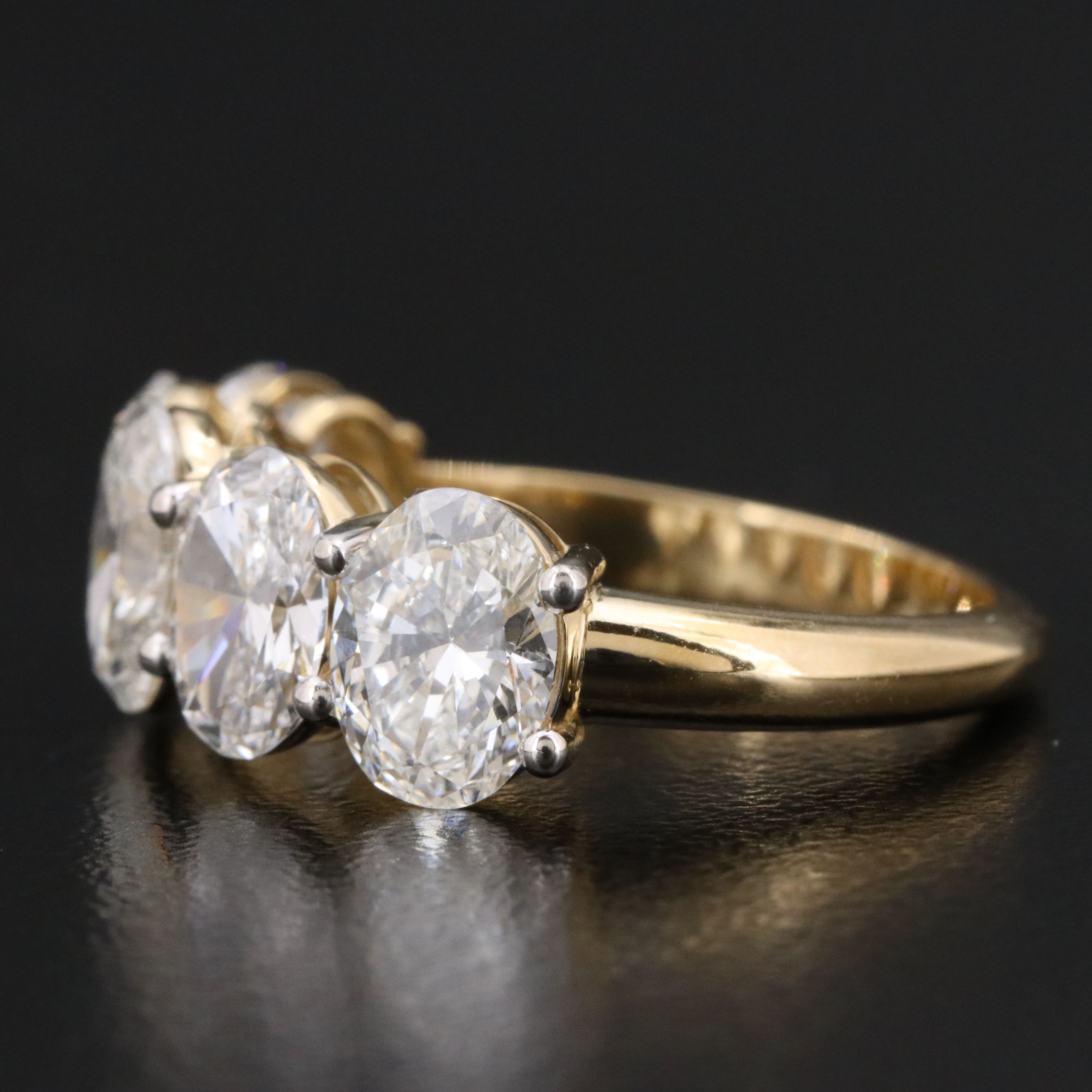 14K 3.80 CTW Lab Grown Diamond Ring