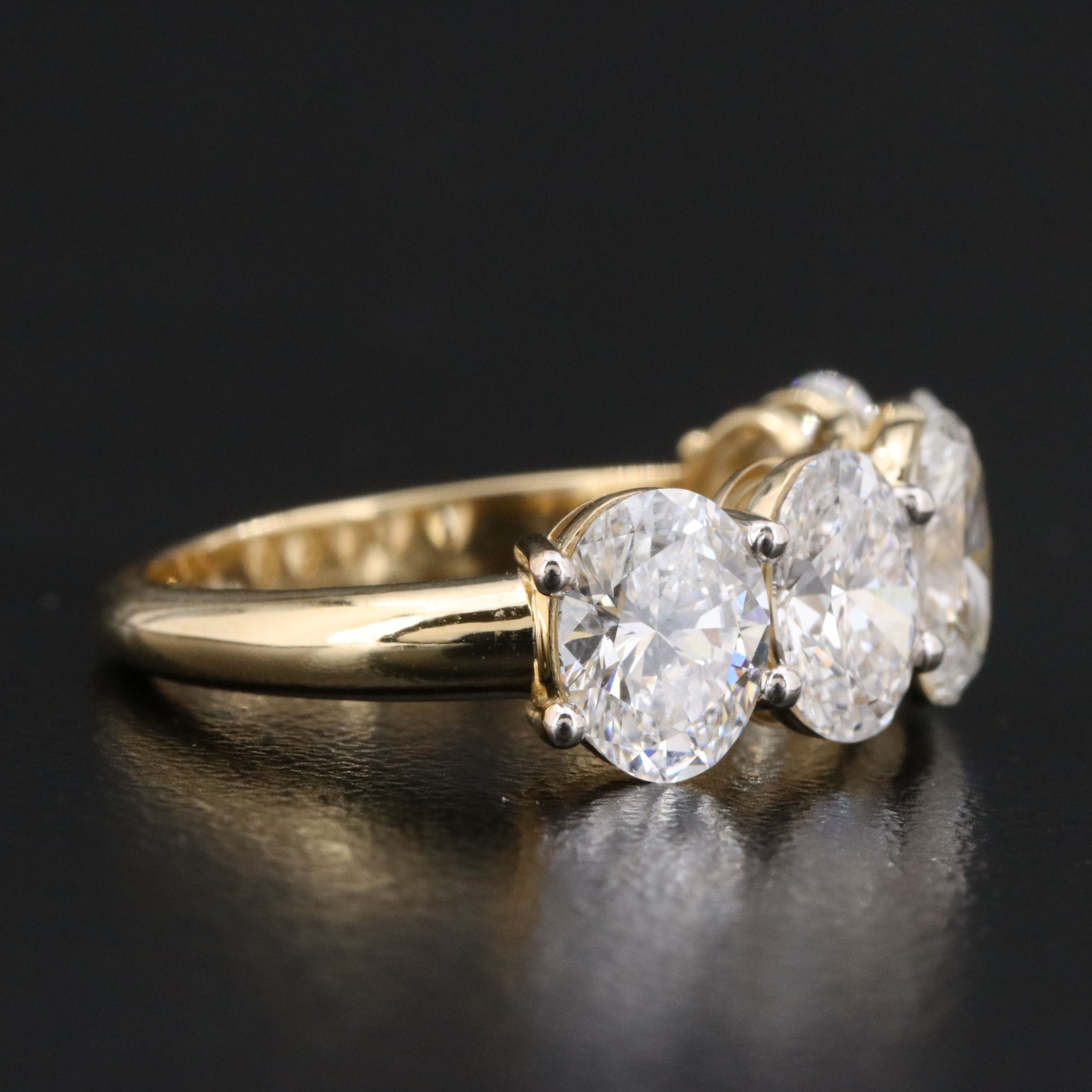 14K 3.80 CTW Lab Grown Diamond Ring